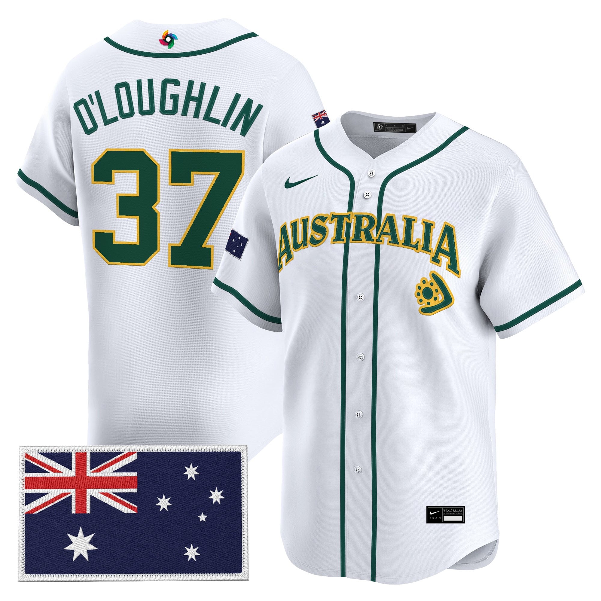 Men's Team Australia 2026 World Baseball Classic Vapor Premier Jersey - All Stitched