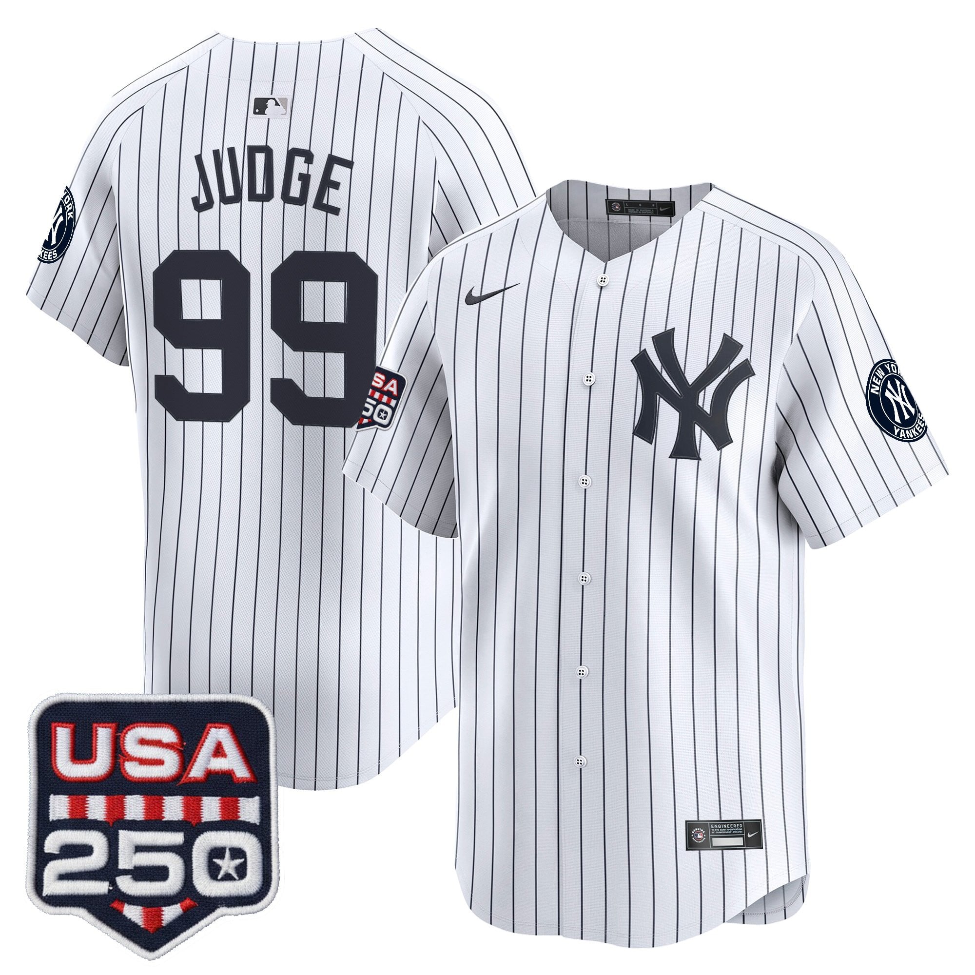 Men's New York Yankees 250America Patch Vapor Premier Limited Jersey - All Stitched