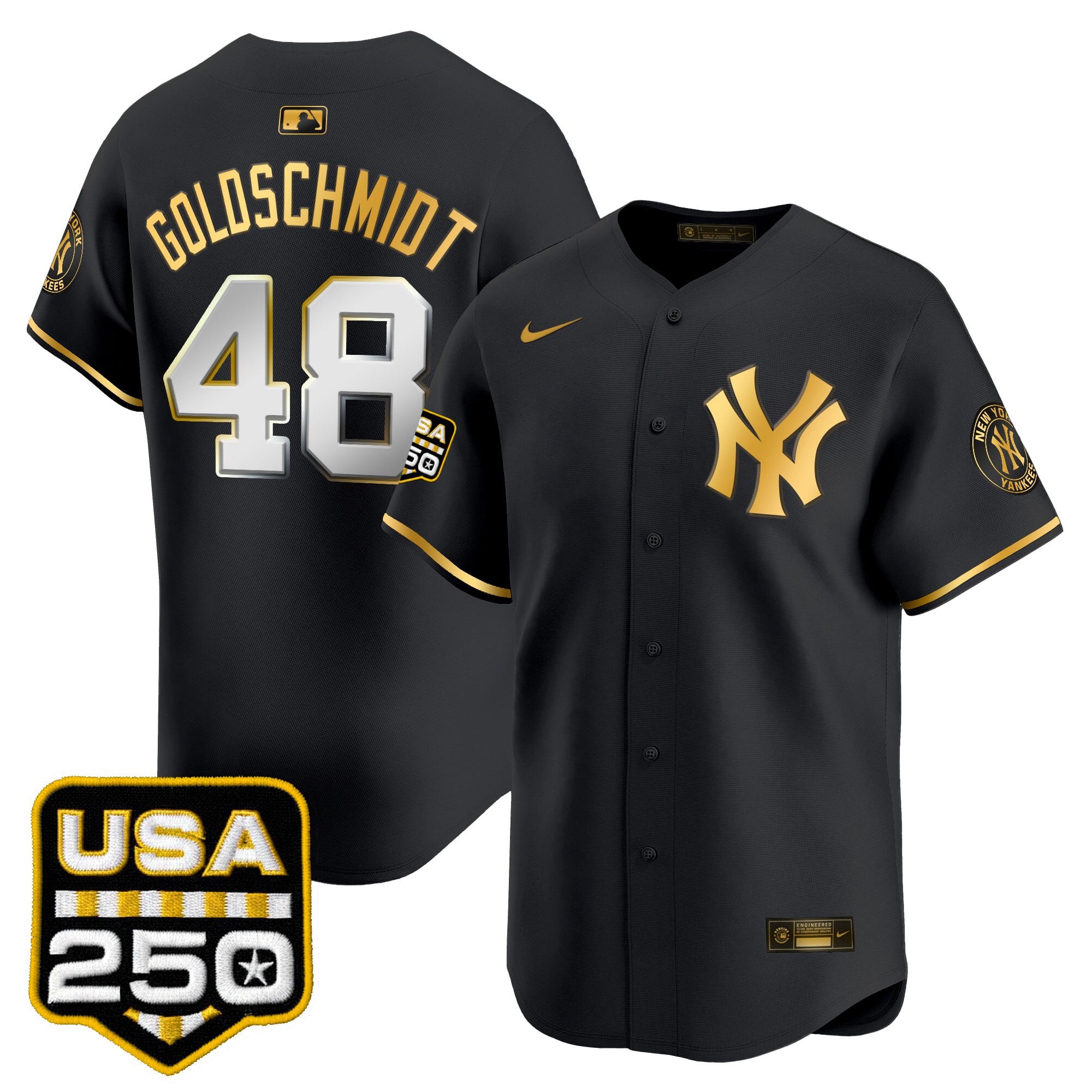 Men's New York Yankees 250America Patch Vapor Premier Limited Jersey - All Stitched