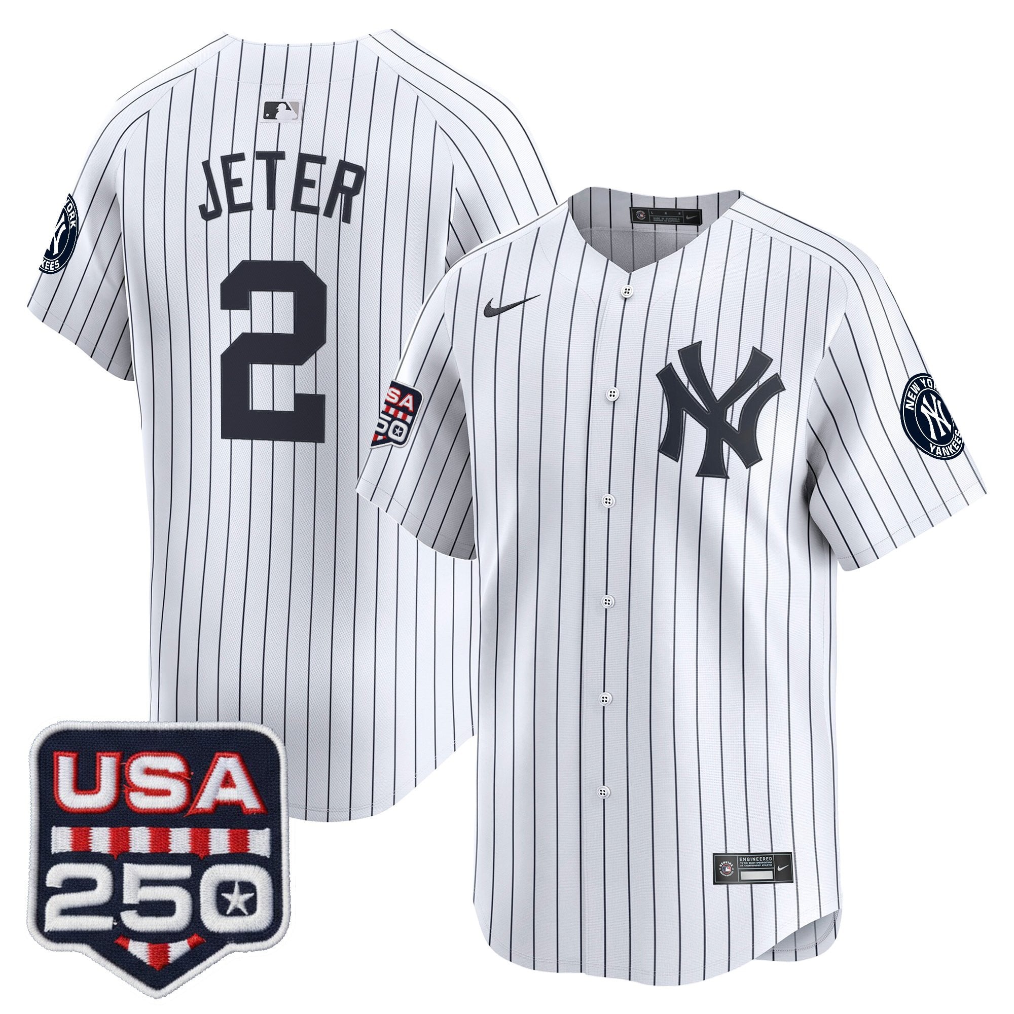 Men's New York Yankees 250America Patch Vapor Premier Limited Jersey - All Stitched