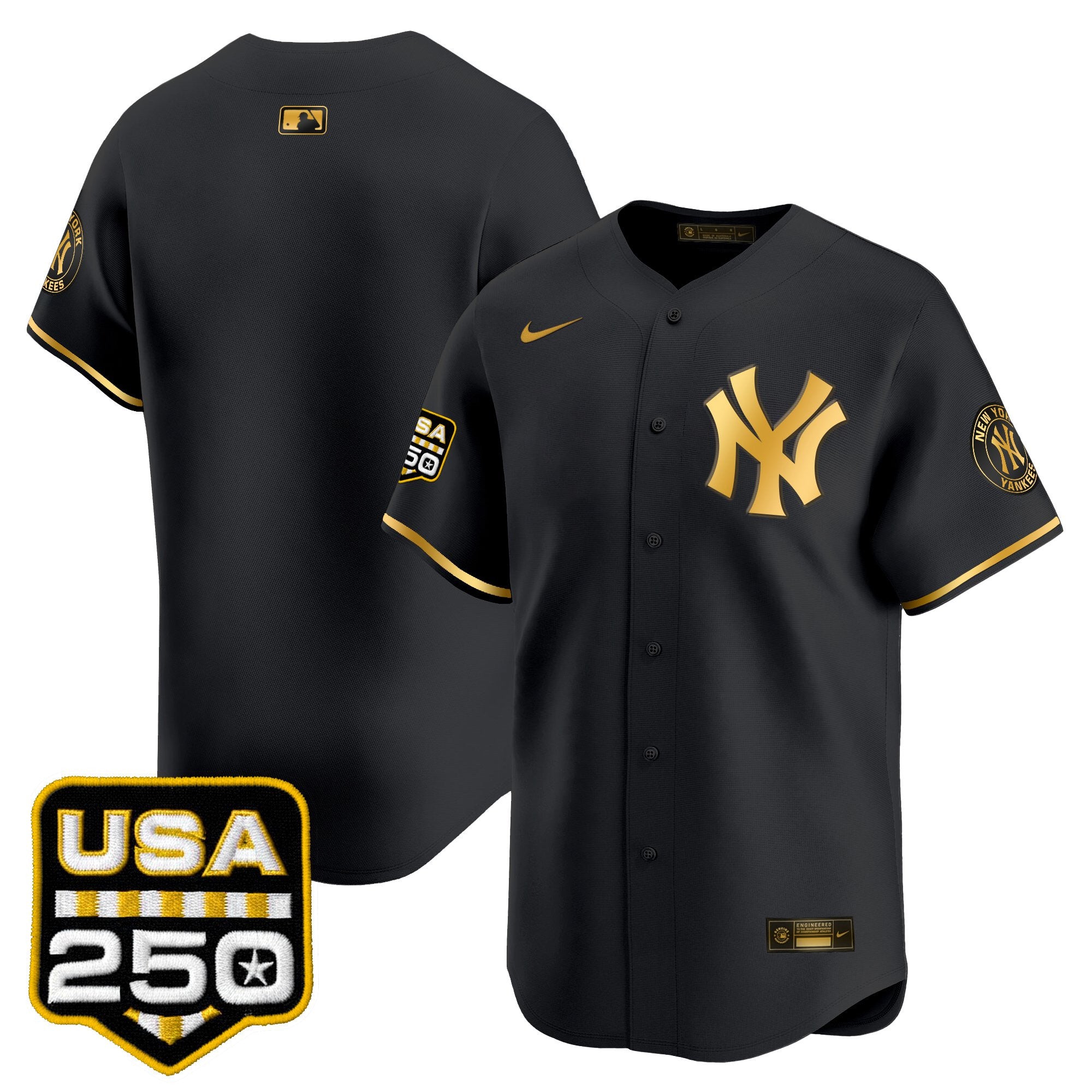 Men's New York Yankees 250America Patch Vapor Premier Limited Jersey - All Stitched