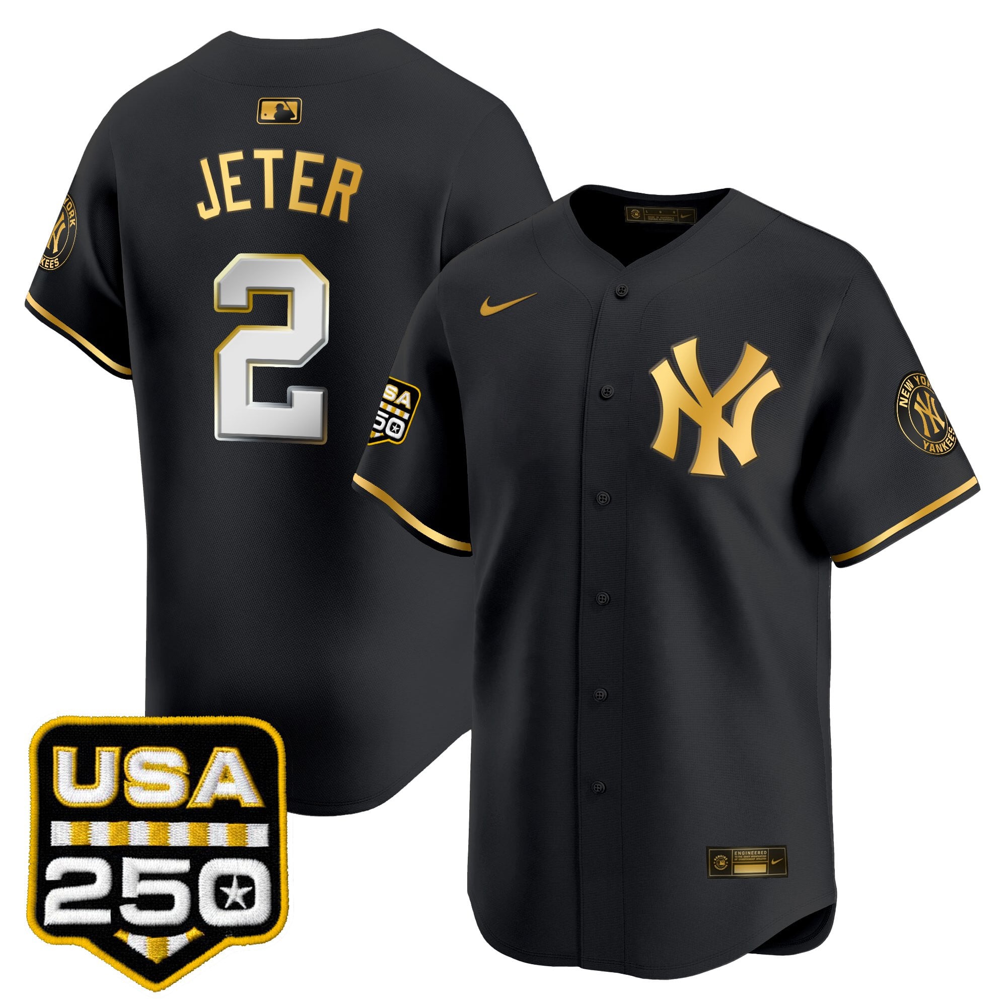 Men's New York Yankees 250America Patch Vapor Premier Limited Jersey - All Stitched