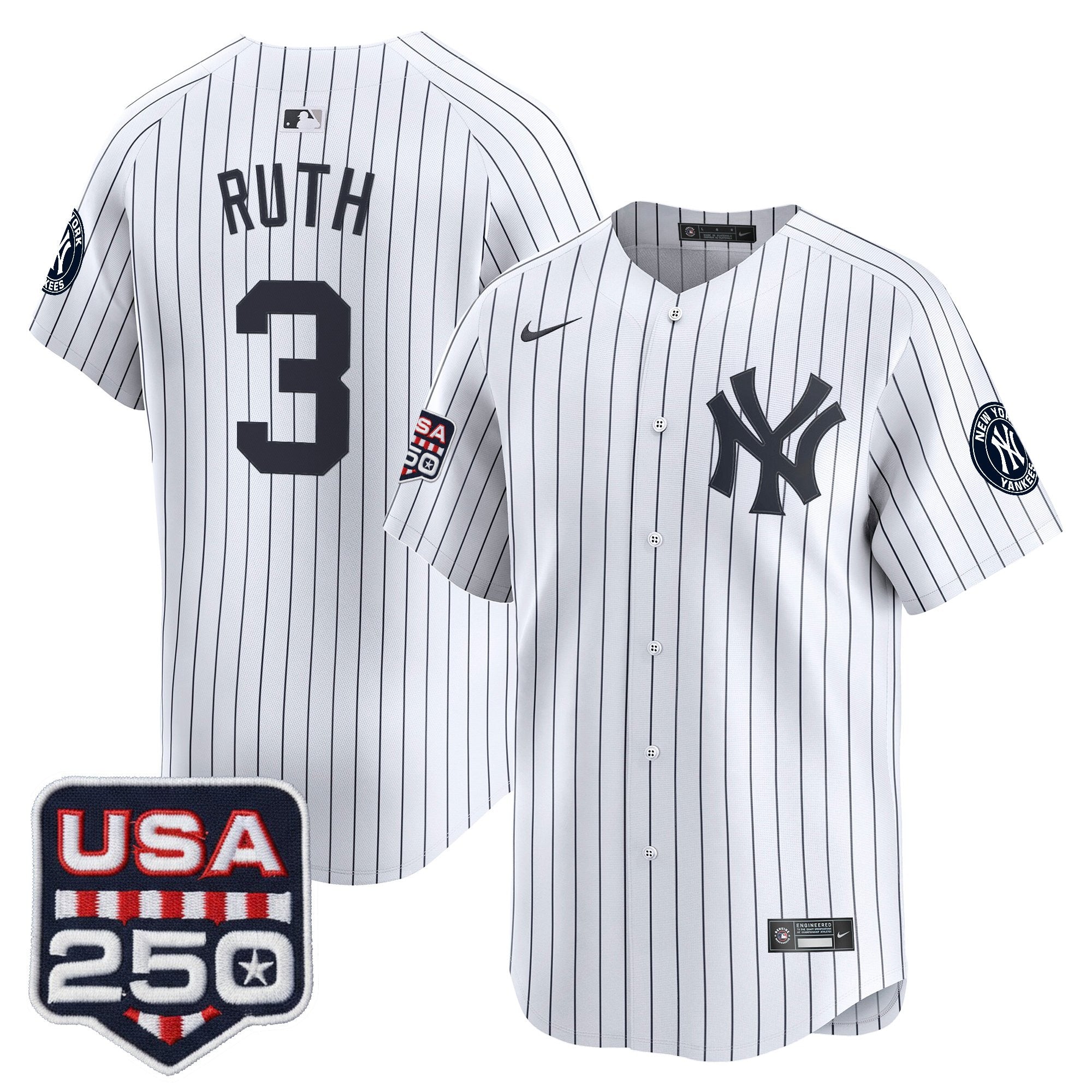 Men's New York Yankees 250America Patch Vapor Premier Limited Jersey - All Stitched
