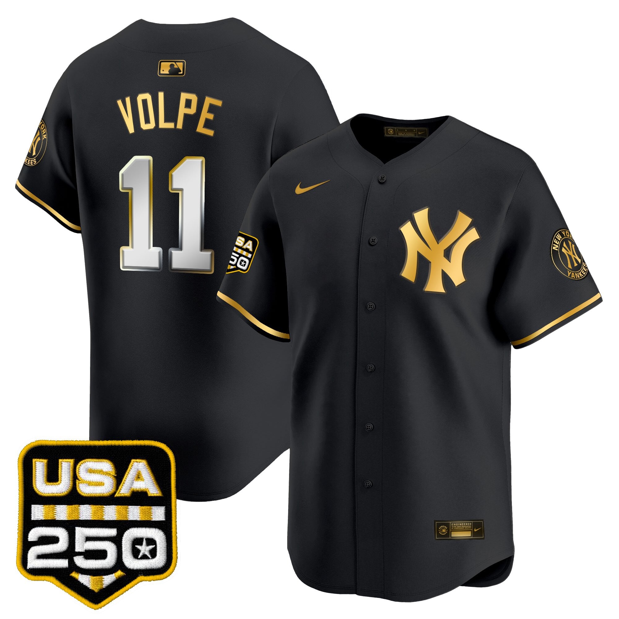 Men's New York Yankees 250America Patch Vapor Premier Limited Jersey - All Stitched