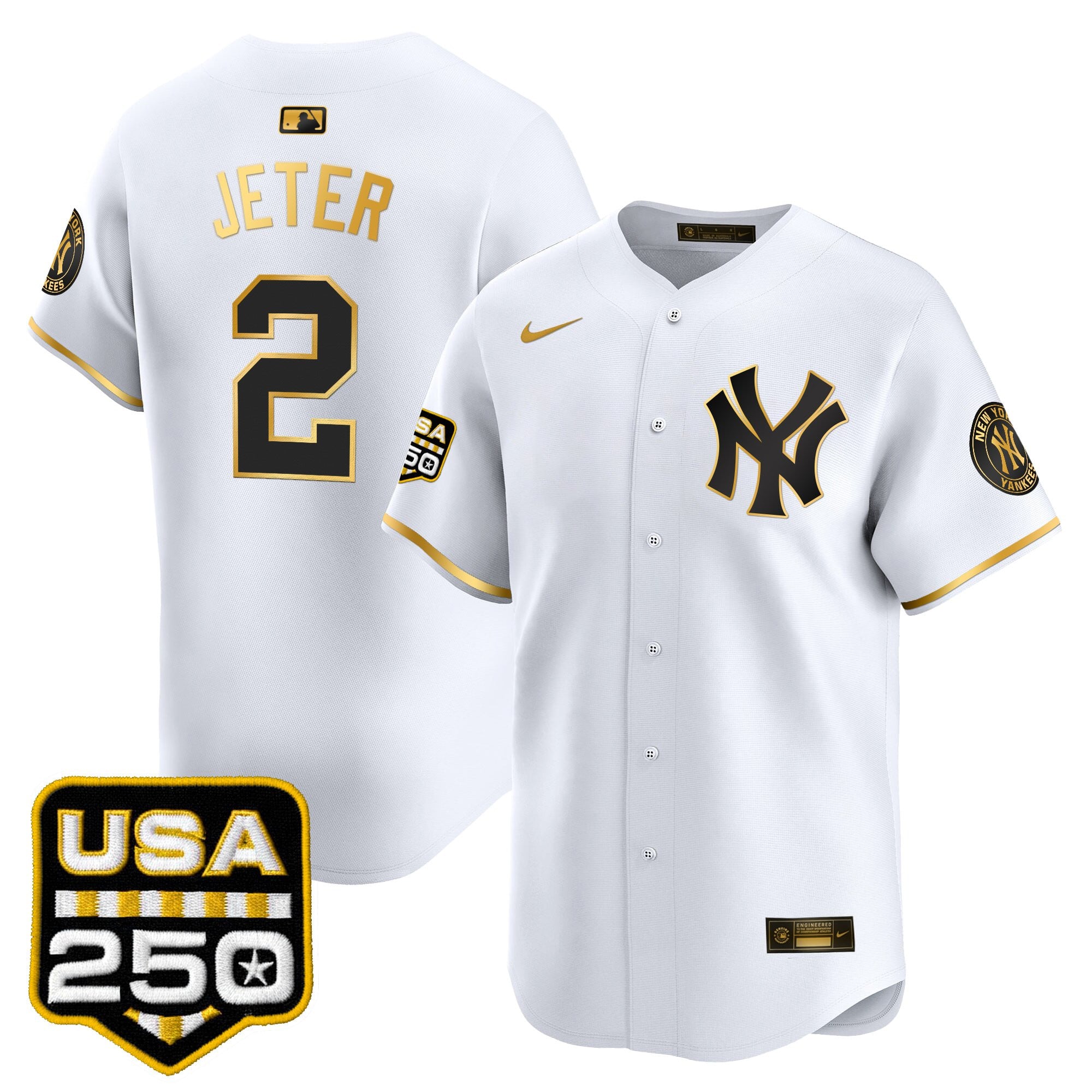 Men's New York Yankees 250America Patch Vapor Premier Limited Jersey - All Stitched