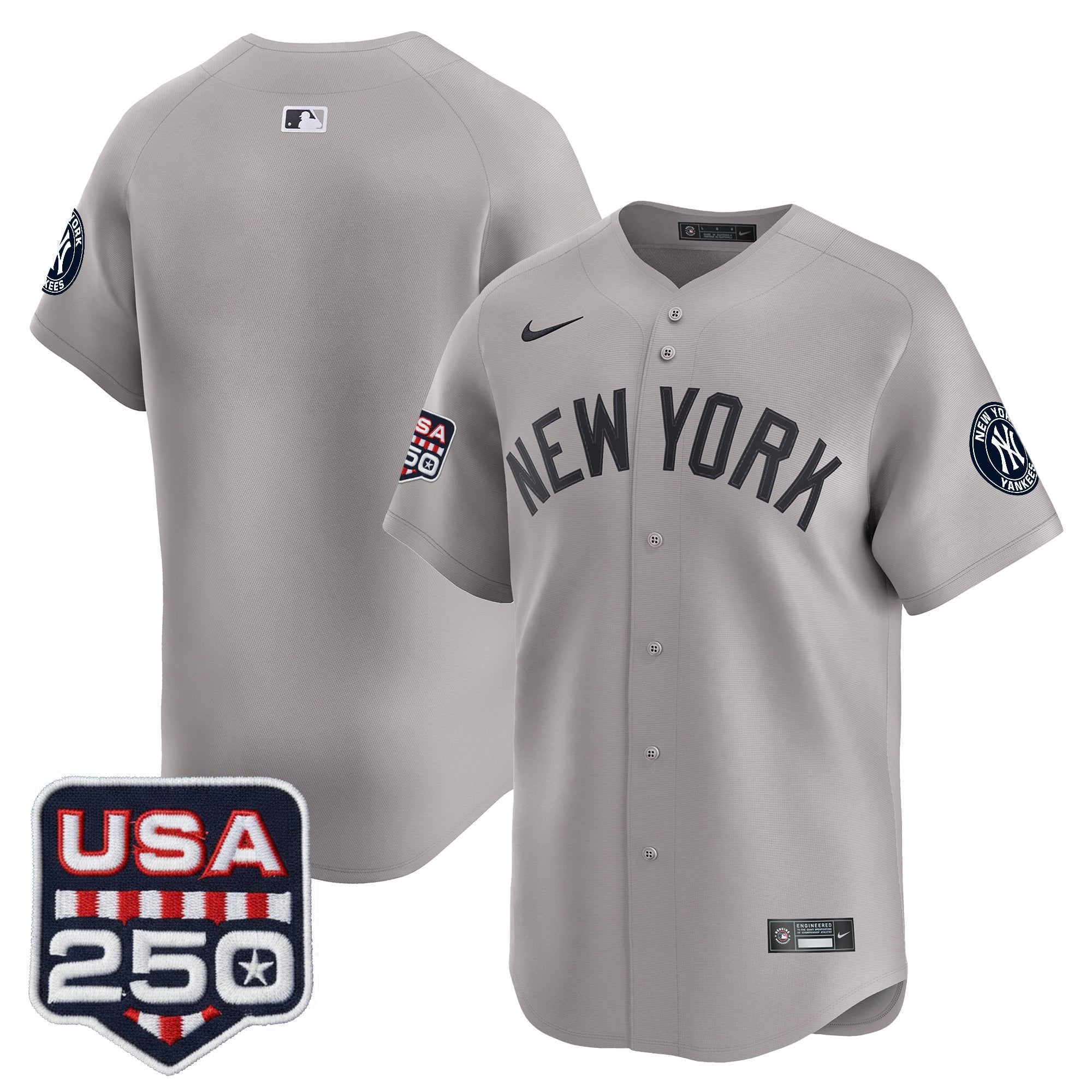 Men's New York Yankees 250America Patch Vapor Premier Limited Jersey - All Stitched