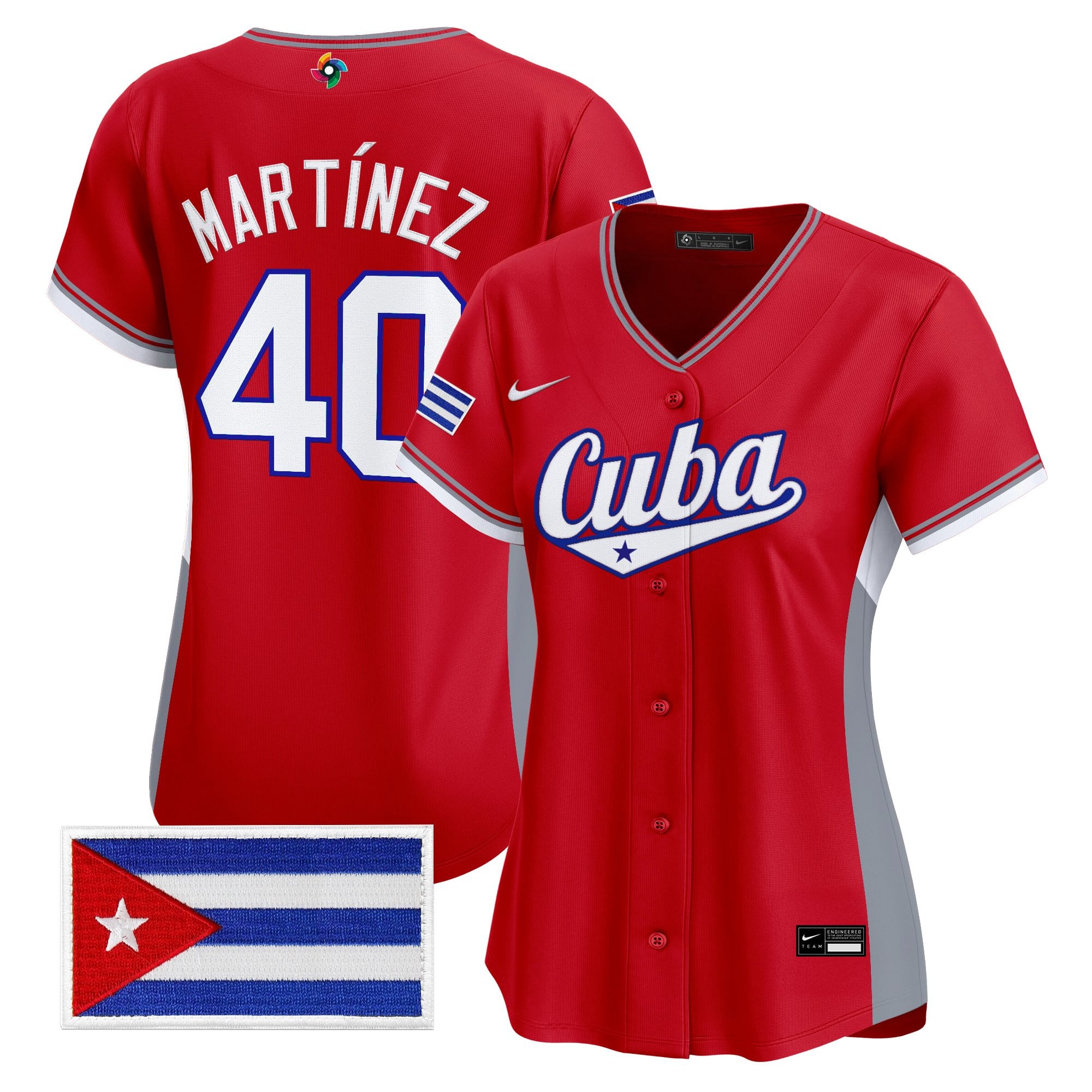 Women's Team Cuba World Baseball Classic Vapor Premier Jersey - All Stitched