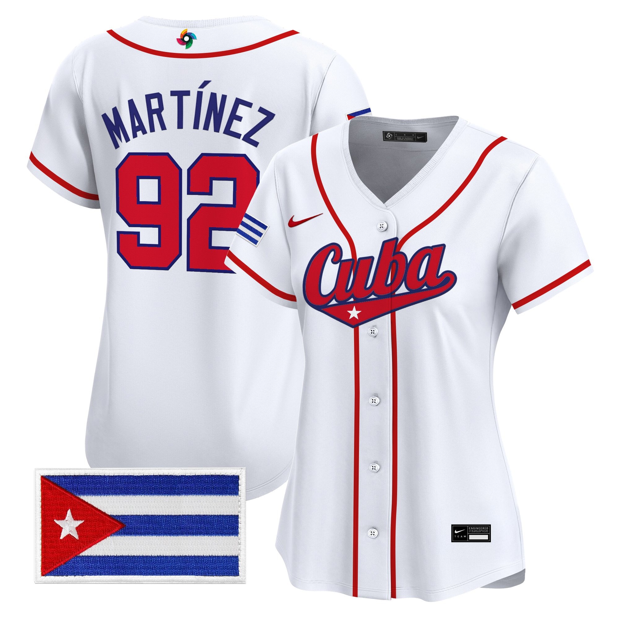 Women's Team Cuba World Baseball Classic Vapor Premier Jersey - All Stitched