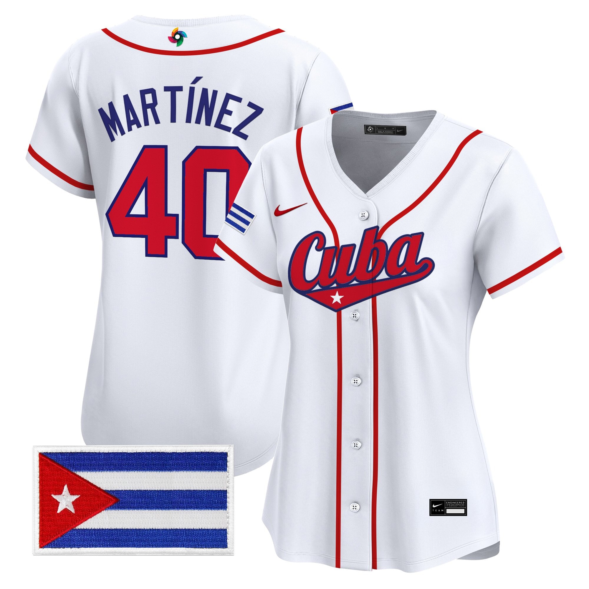 Women's Team Cuba World Baseball Classic Vapor Premier Jersey - All Stitched