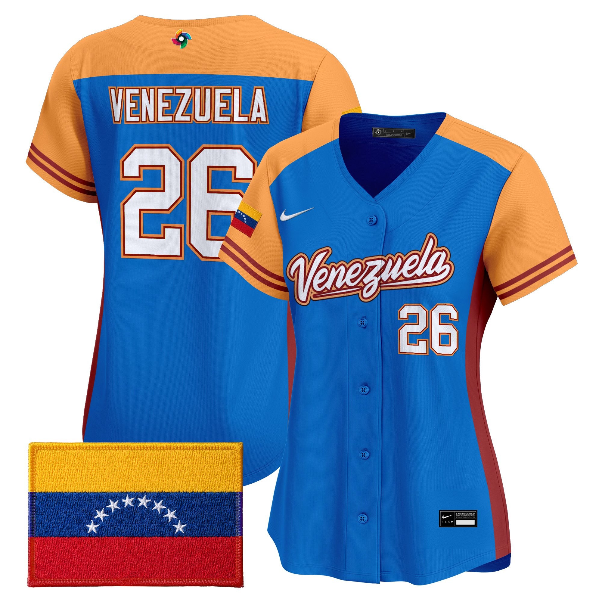 Women's Team Venezuela World Baseball Classic Vapor Premier Jersey - All Stitched