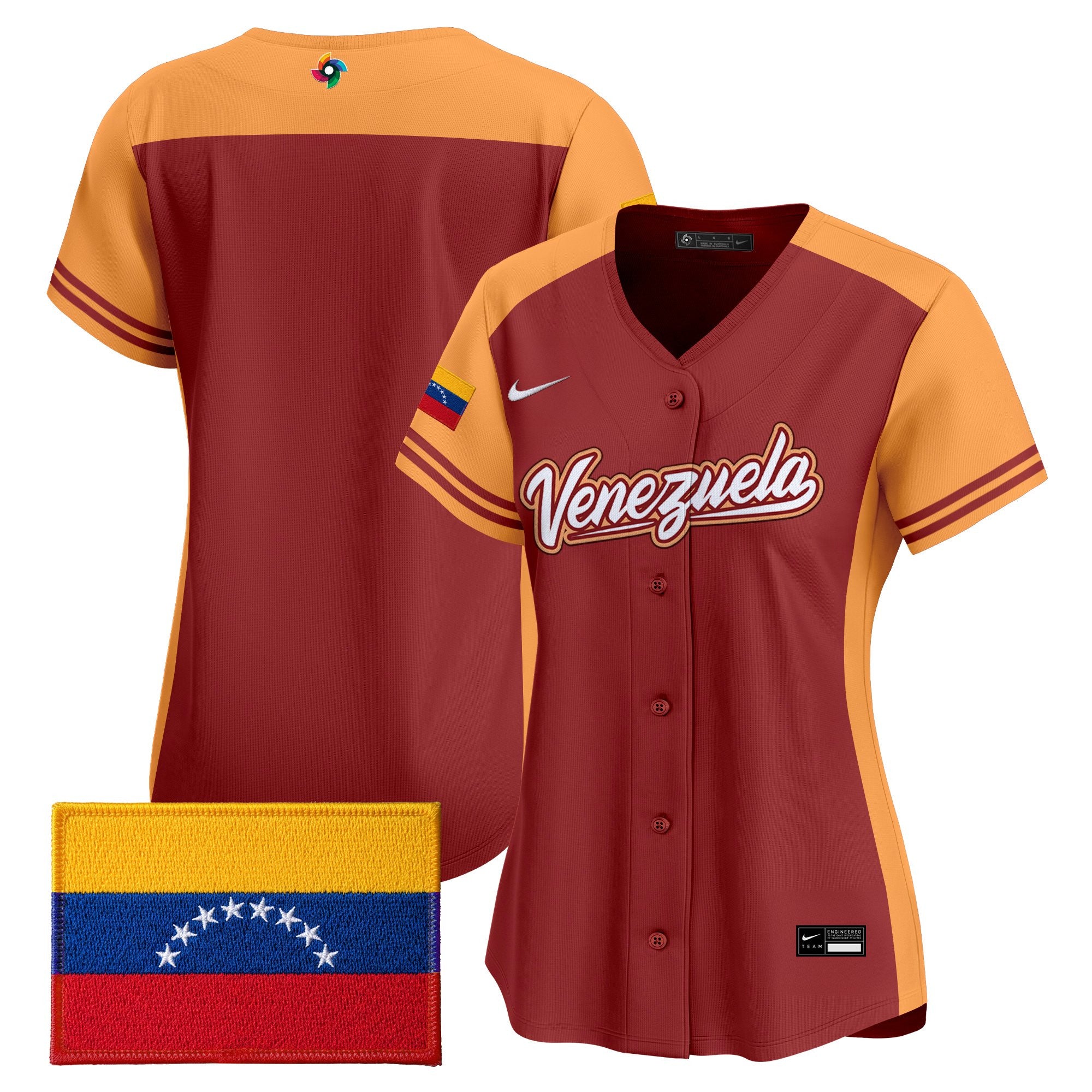 Women's Team Venezuela World Baseball Classic Vapor Premier Jersey - All Stitched