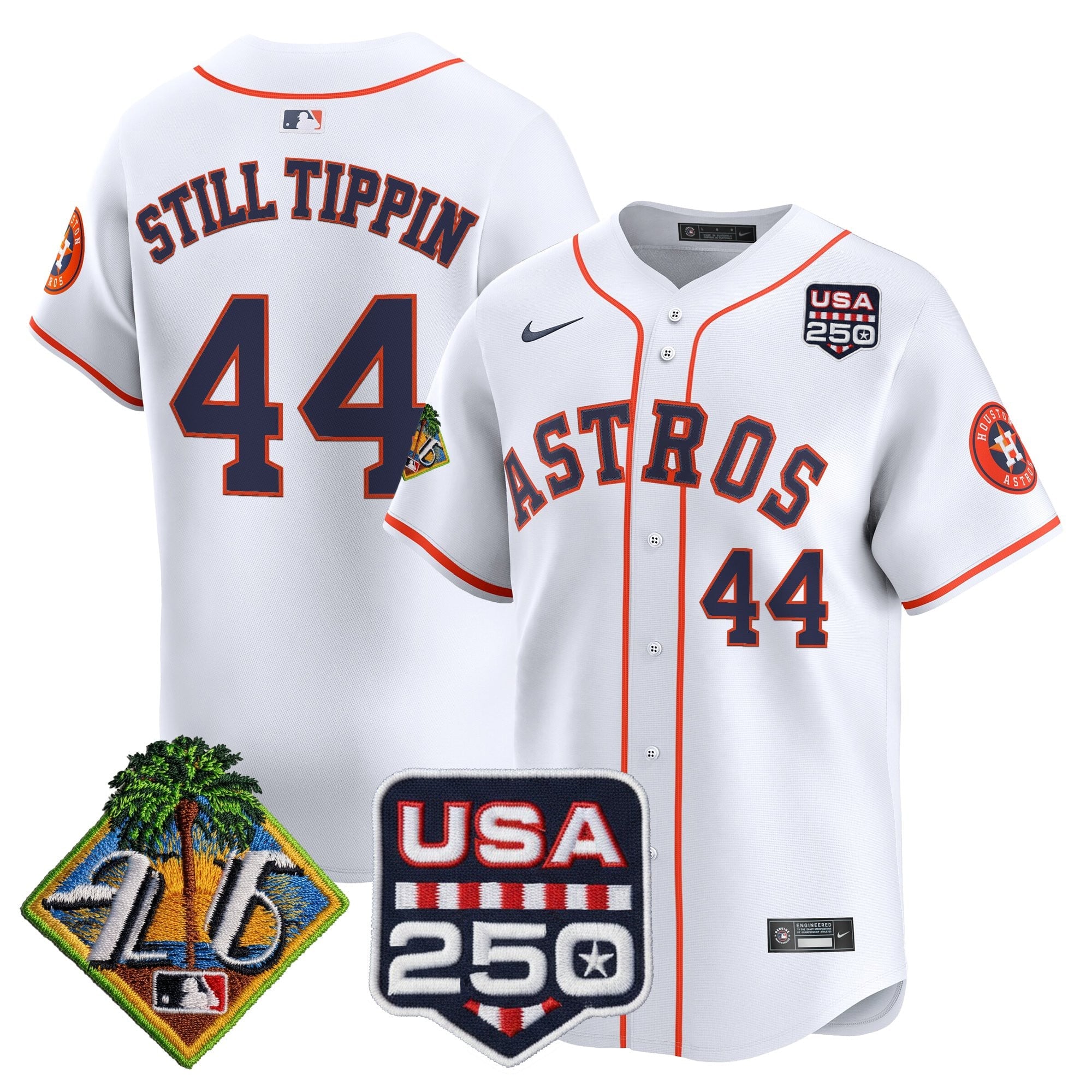 Men's Houston Astros 2026 Spring Training & 250America Patch Vapor Premier Limited Jersey - All Stitched
