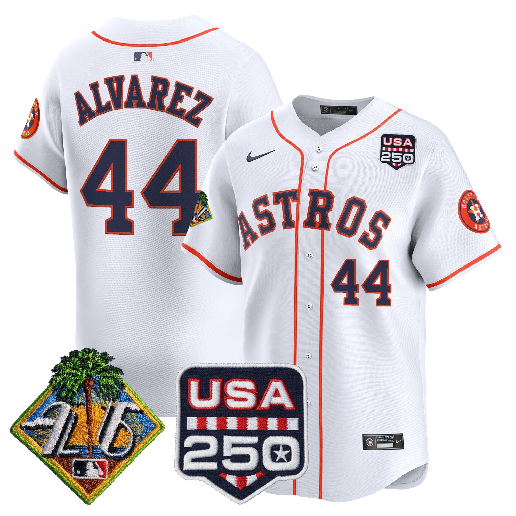 Men's Houston Astros 2026 Spring Training & 250America Patch Vapor Premier Limited Jersey - All Stitched