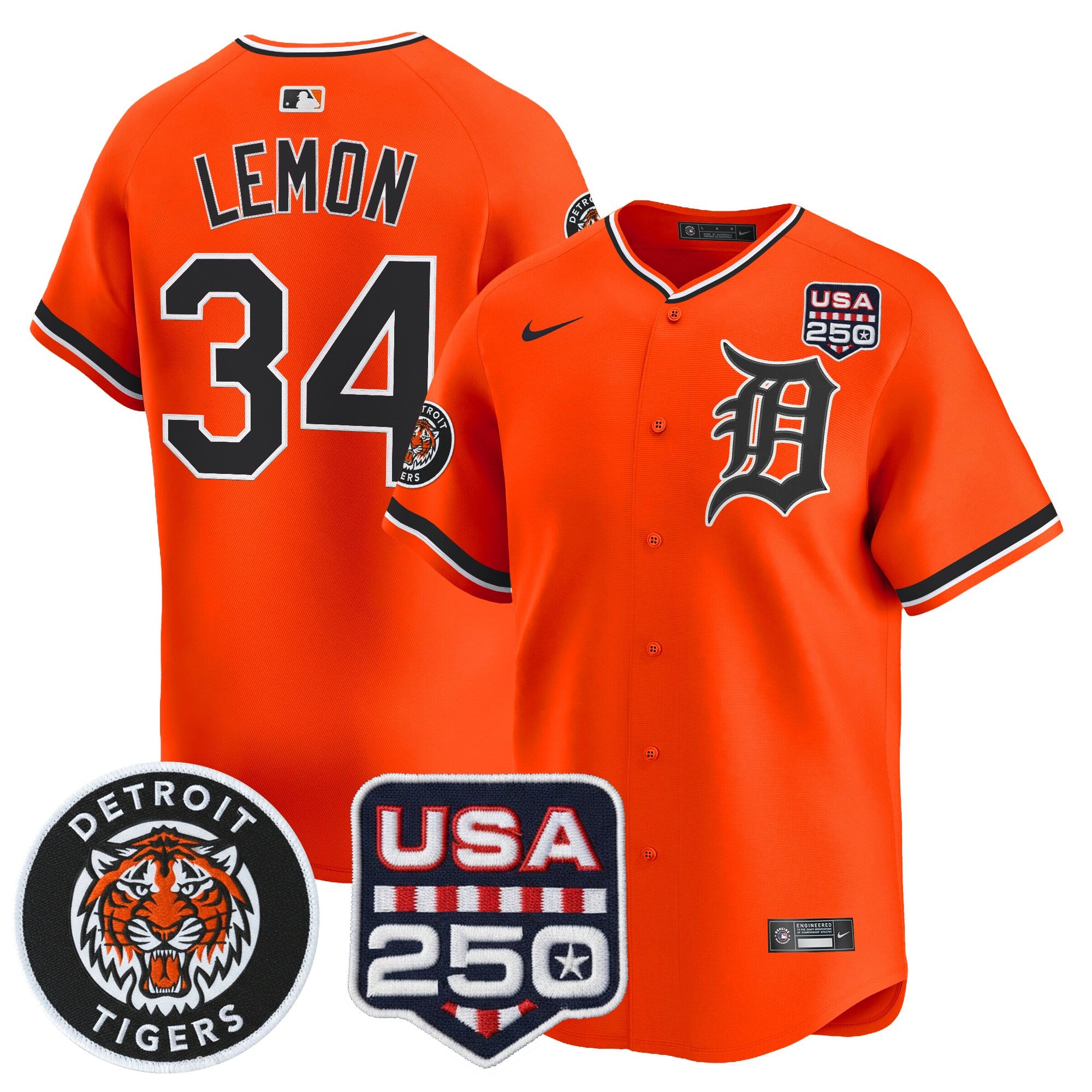 Men's Detroit Tigers 2026 Alternate Vapor Premier Limited Jersey - 250America Patch - All Stitched