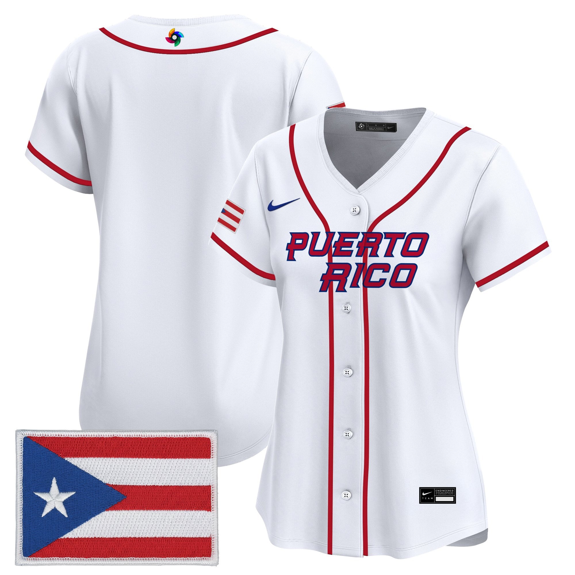 Women's Team Puerto Rico World Baseball Classic Vapor Premier Jersey - All Stitched