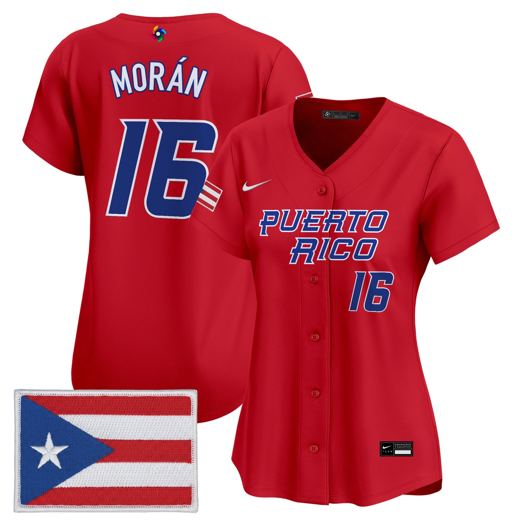 Women's Team Puerto Rico World Baseball Classic Vapor Premier Jersey - All Stitched