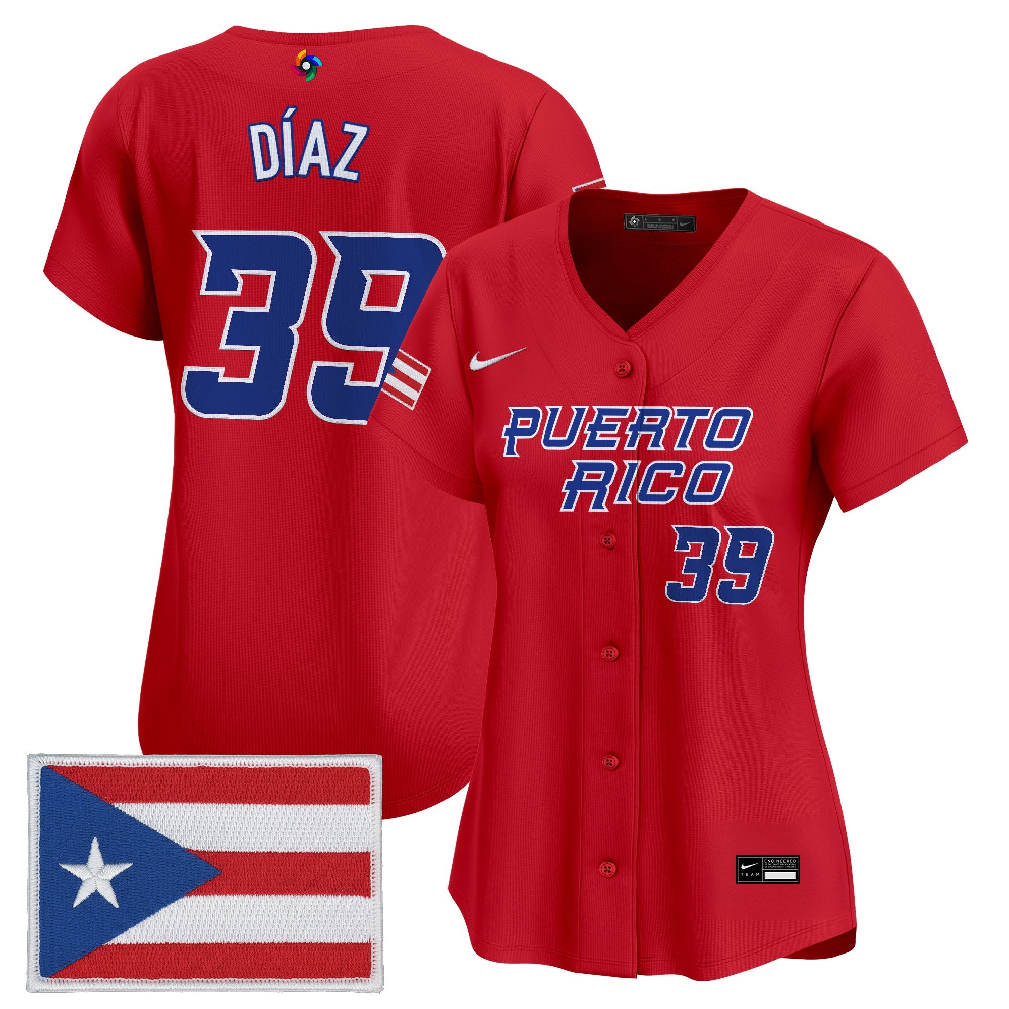 Women's Team Puerto Rico World Baseball Classic Vapor Premier Jersey - All Stitched