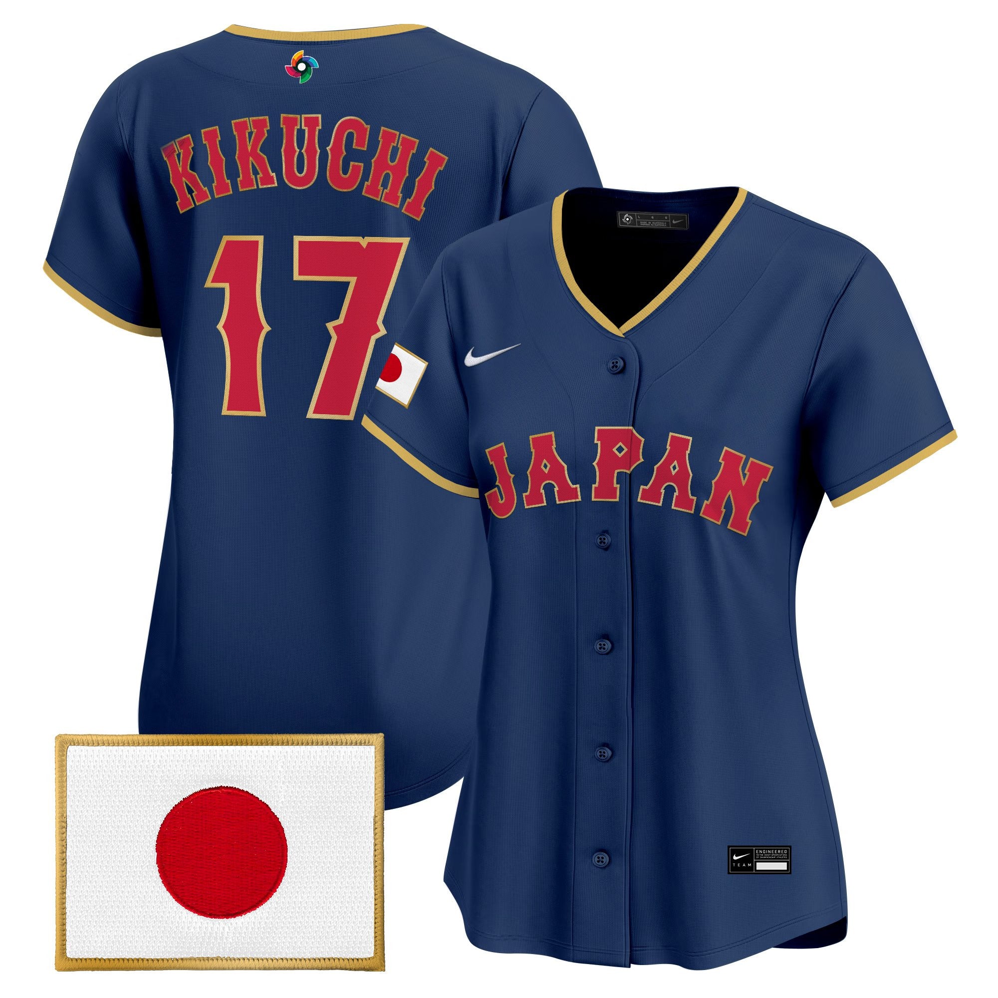 Women's Team Japan World Baseball Classic Vapor Premier Jersey - All Stitched