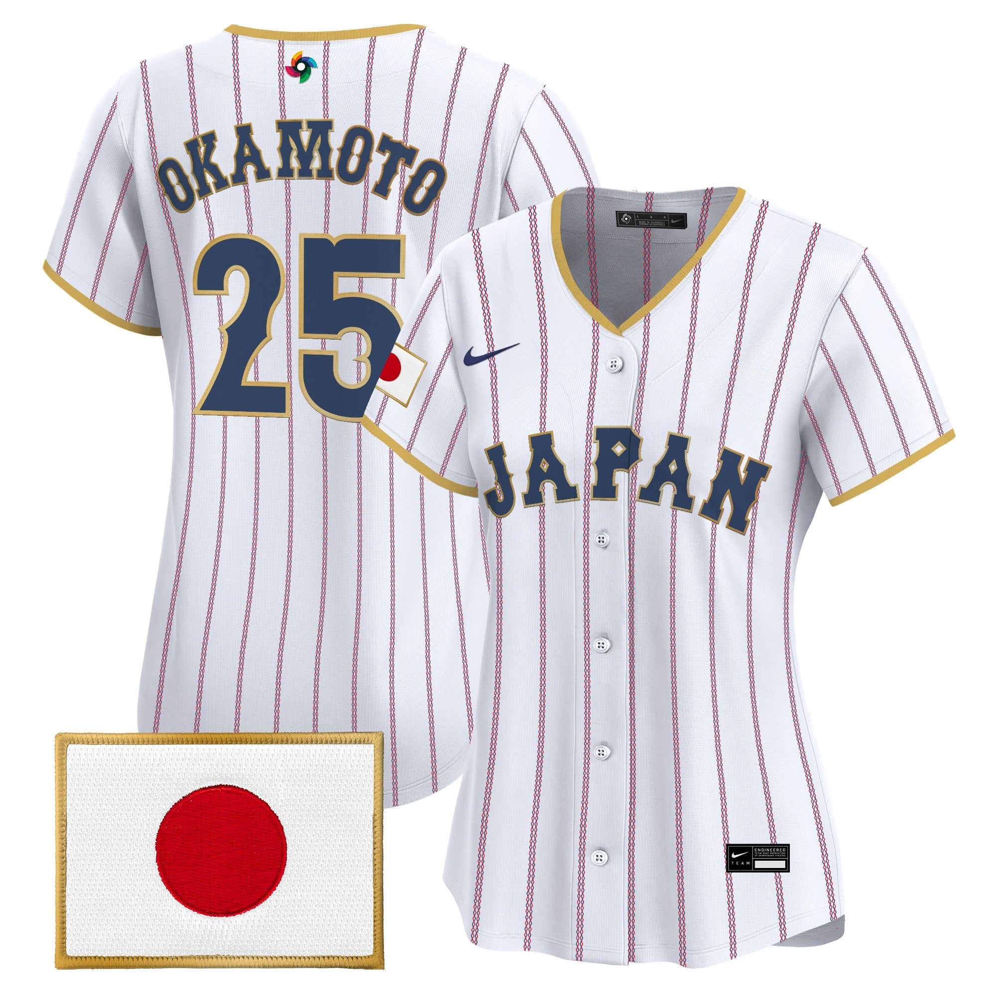 Women's Team Japan World Baseball Classic Vapor Premier Jersey - All Stitched