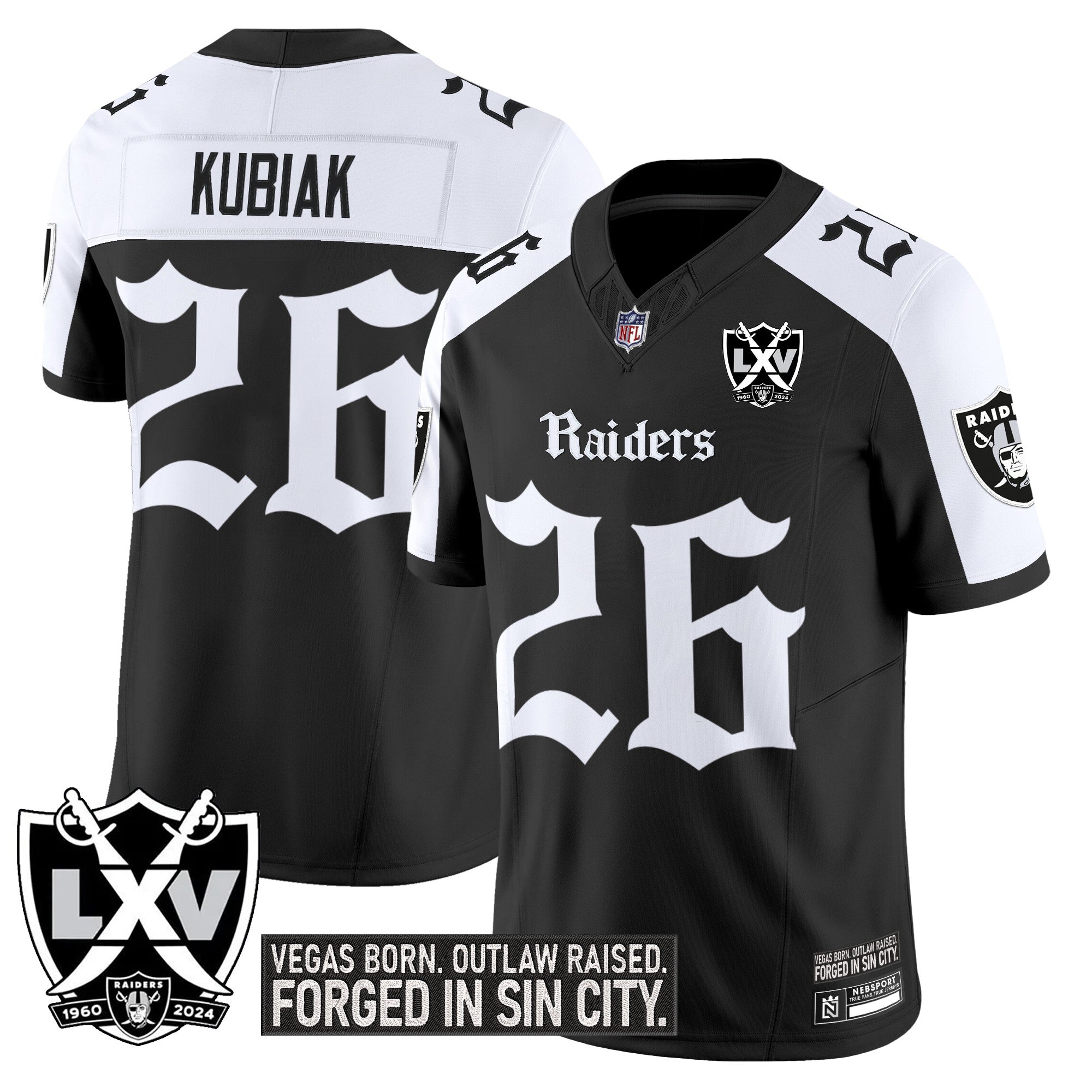 Men's Las Vegas Raiders 'Gothic Sin City Shadows Edition' Vapor Limited Jersey - All Stitched