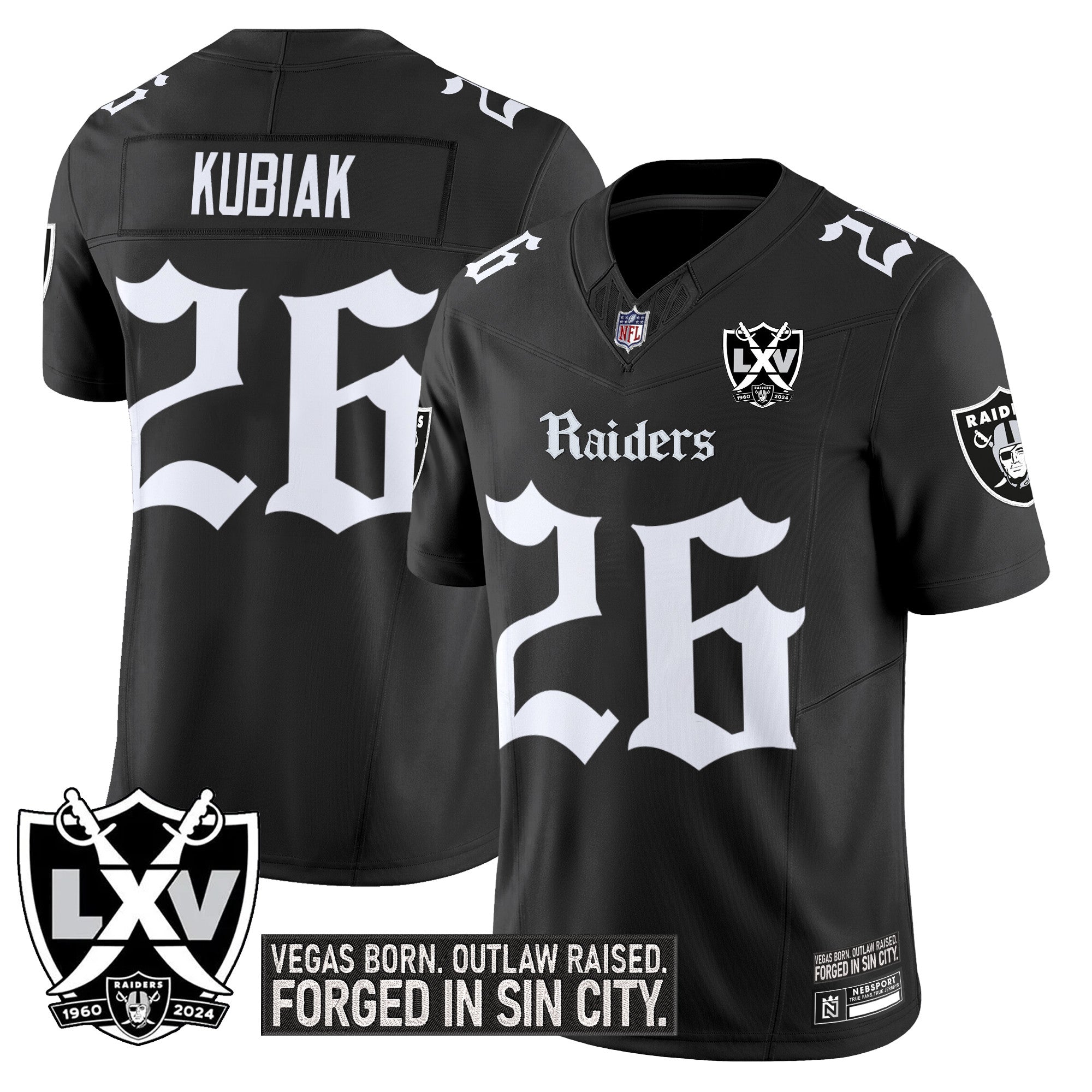 Men's Las Vegas Raiders 'Gothic Sin City Shadows Edition' Vapor Limited Jersey - All Stitched