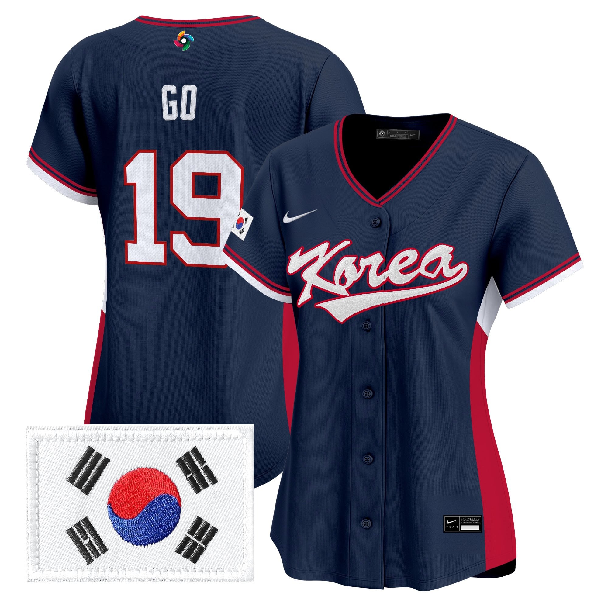 Women's Team Korea 2026 World Baseball Classic Vapor Premier Jersey - All Stitched