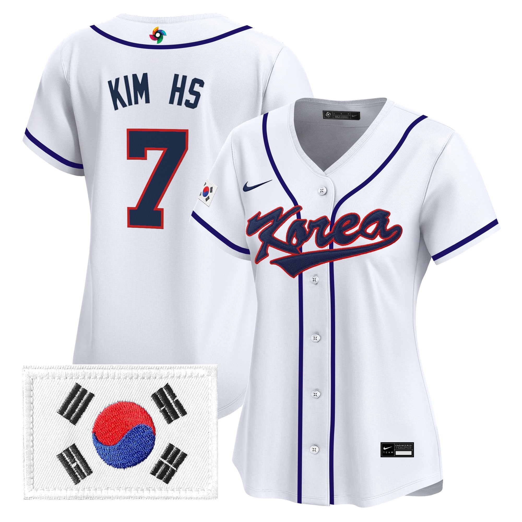 Women's Team Korea 2026 World Baseball Classic Vapor Premier Jersey - All Stitched