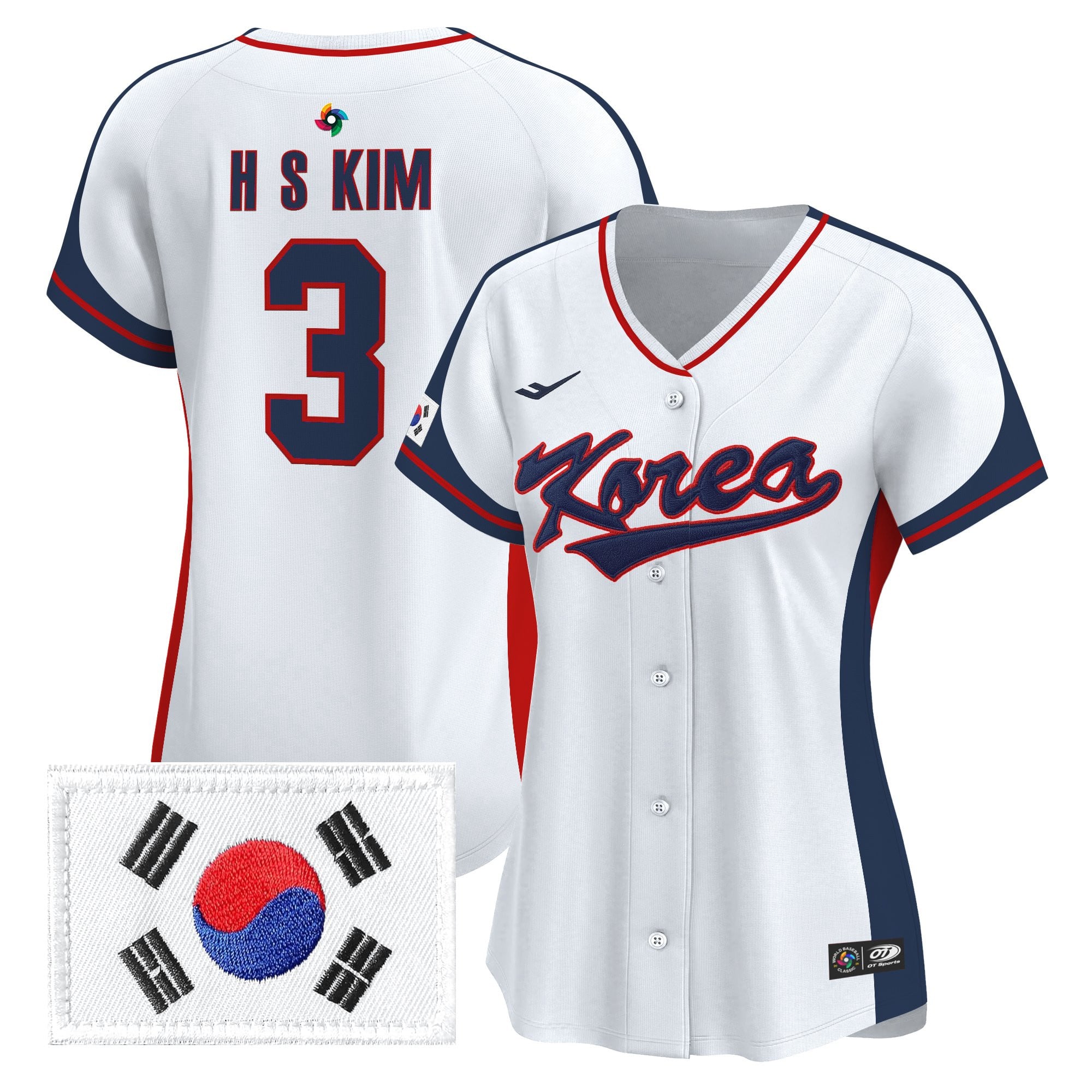 Women's Team Korea 2026 World Baseball Classic Vapor Premier Jersey - All Stitched