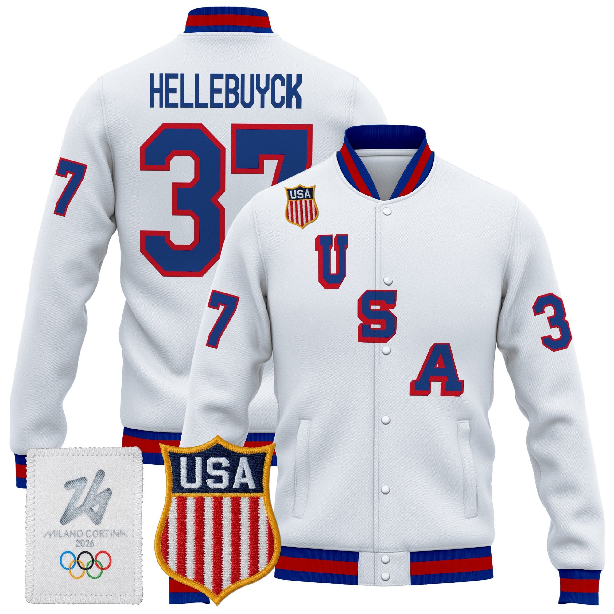 Men's 2026 USA Olympic Premium Hockey Jacket - All Stitched