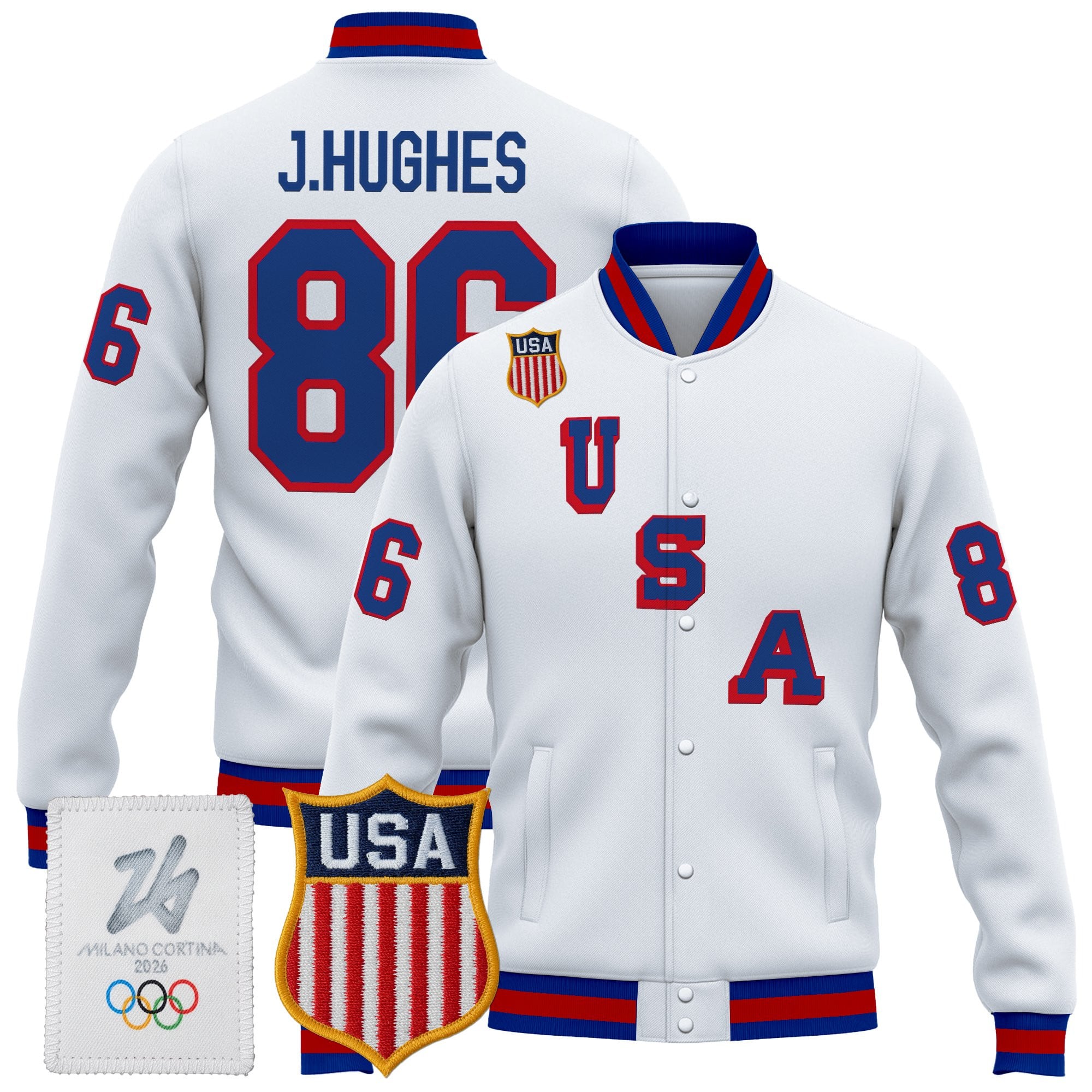 Men's 2026 USA Olympic Premium Hockey Jacket - All Stitched