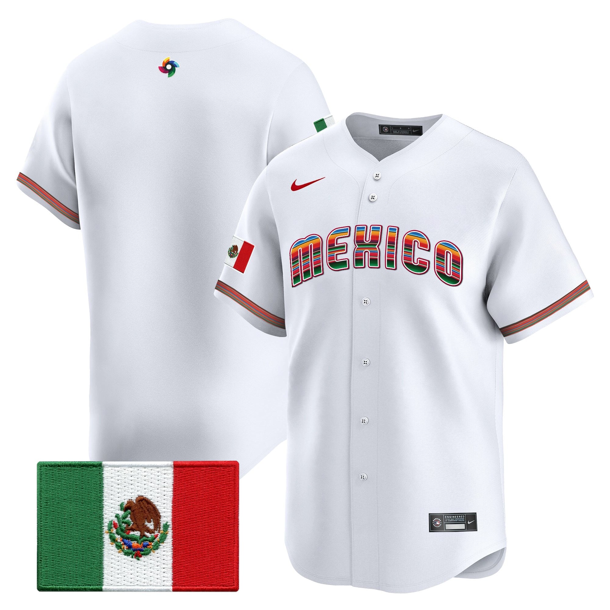 Men's Team Mexico World Baseball Classic "Serape Edition" Vapor Premier Jersey - 2026 Roster - All Stitched