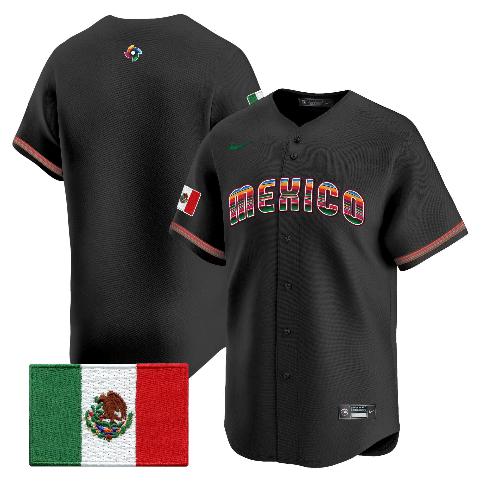 Men's Team Mexico World Baseball Classic "Serape Edition" Vapor Premier Jersey - 2026 Roster - All Stitched