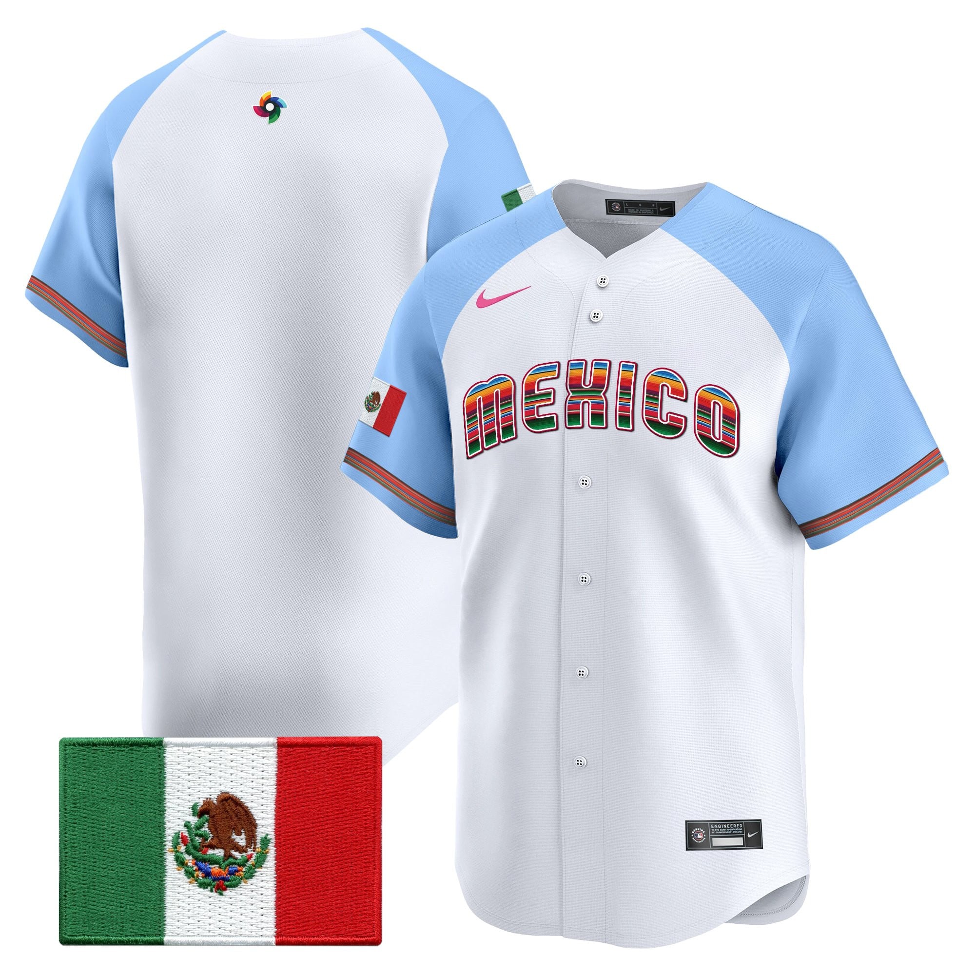 Men's Team Mexico World Baseball Classic "Serape Edition" Vapor Premier Jersey - 2026 Roster - All Stitched