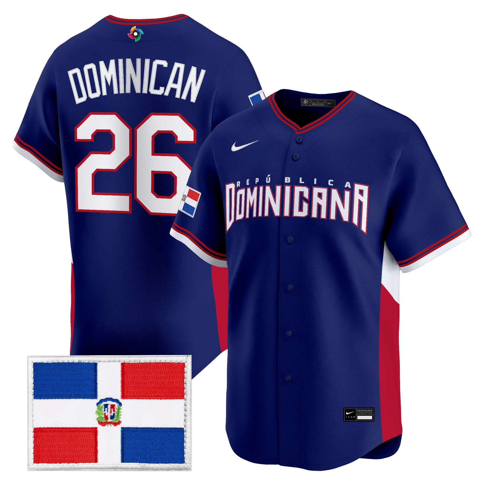 Men's Team Dominican Republic World Baseball Classic Vapor Premier Jersey - All Stitched