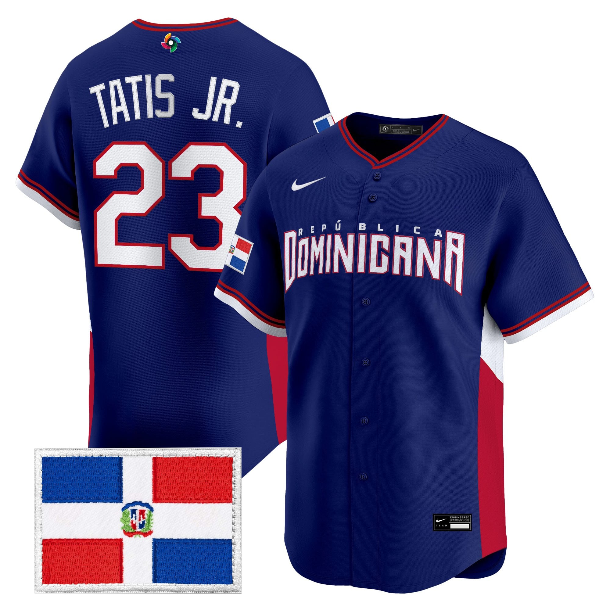 Men's Team Dominican Republic World Baseball Classic Vapor Premier Jersey - All Stitched