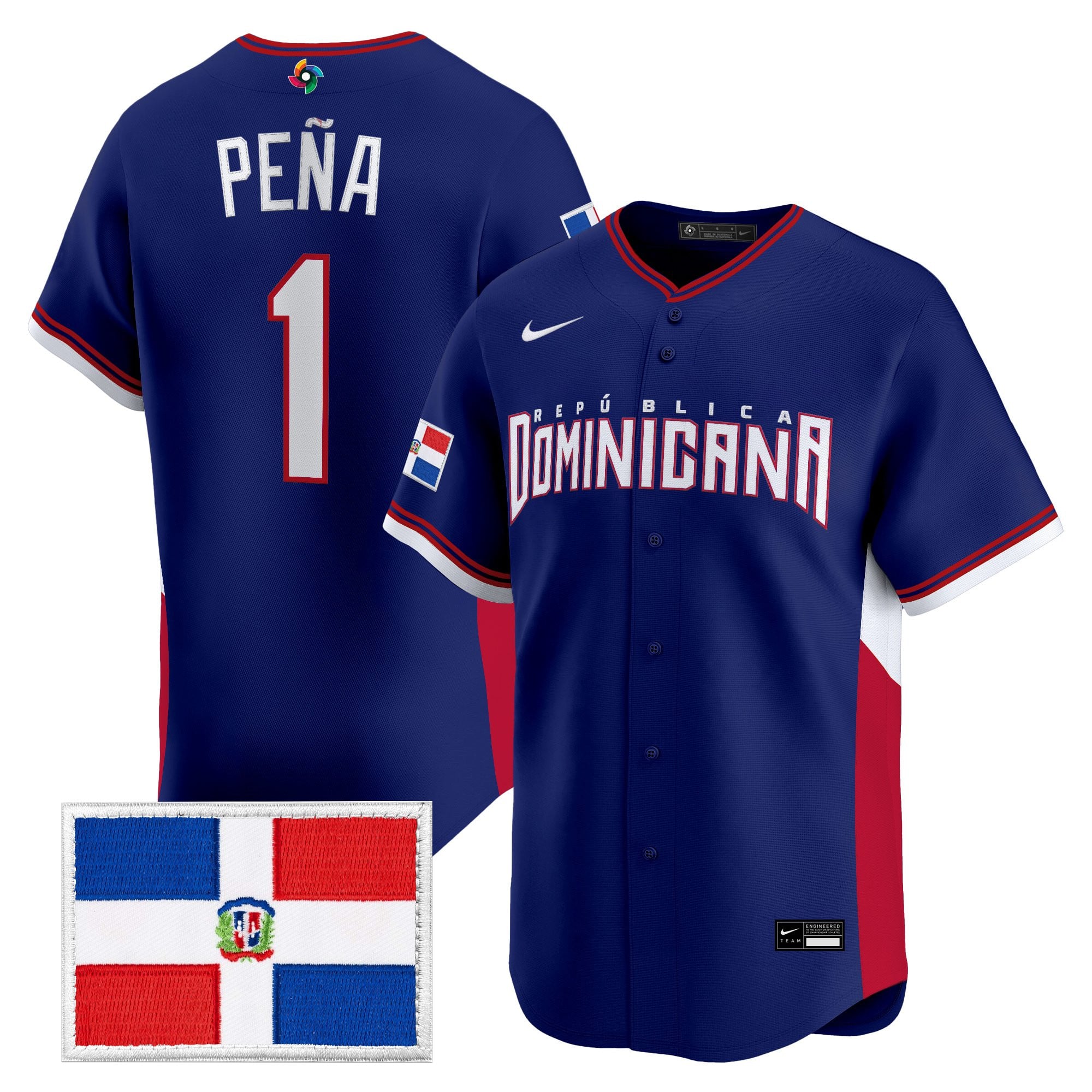 Men's Team Dominican Republic World Baseball Classic Vapor Premier Jersey - All Stitched