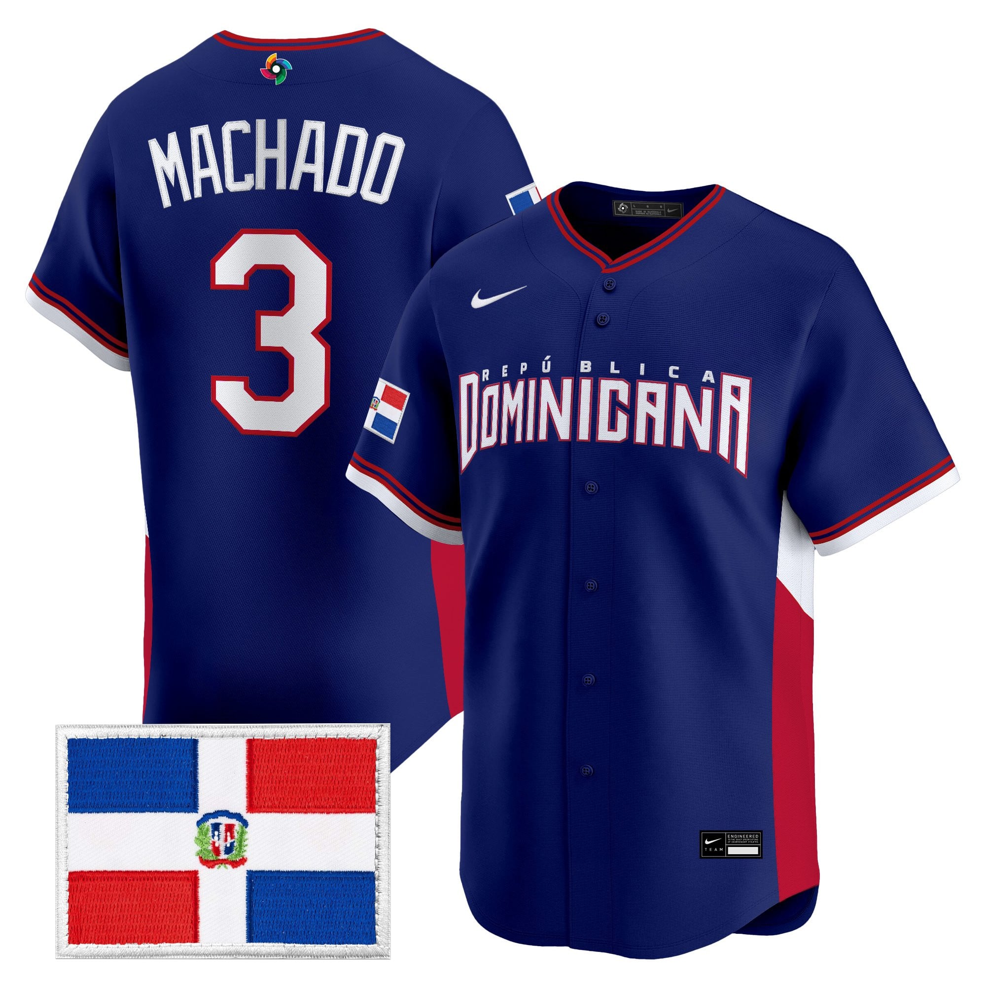 Men's Team Dominican Republic World Baseball Classic Vapor Premier Jersey - All Stitched