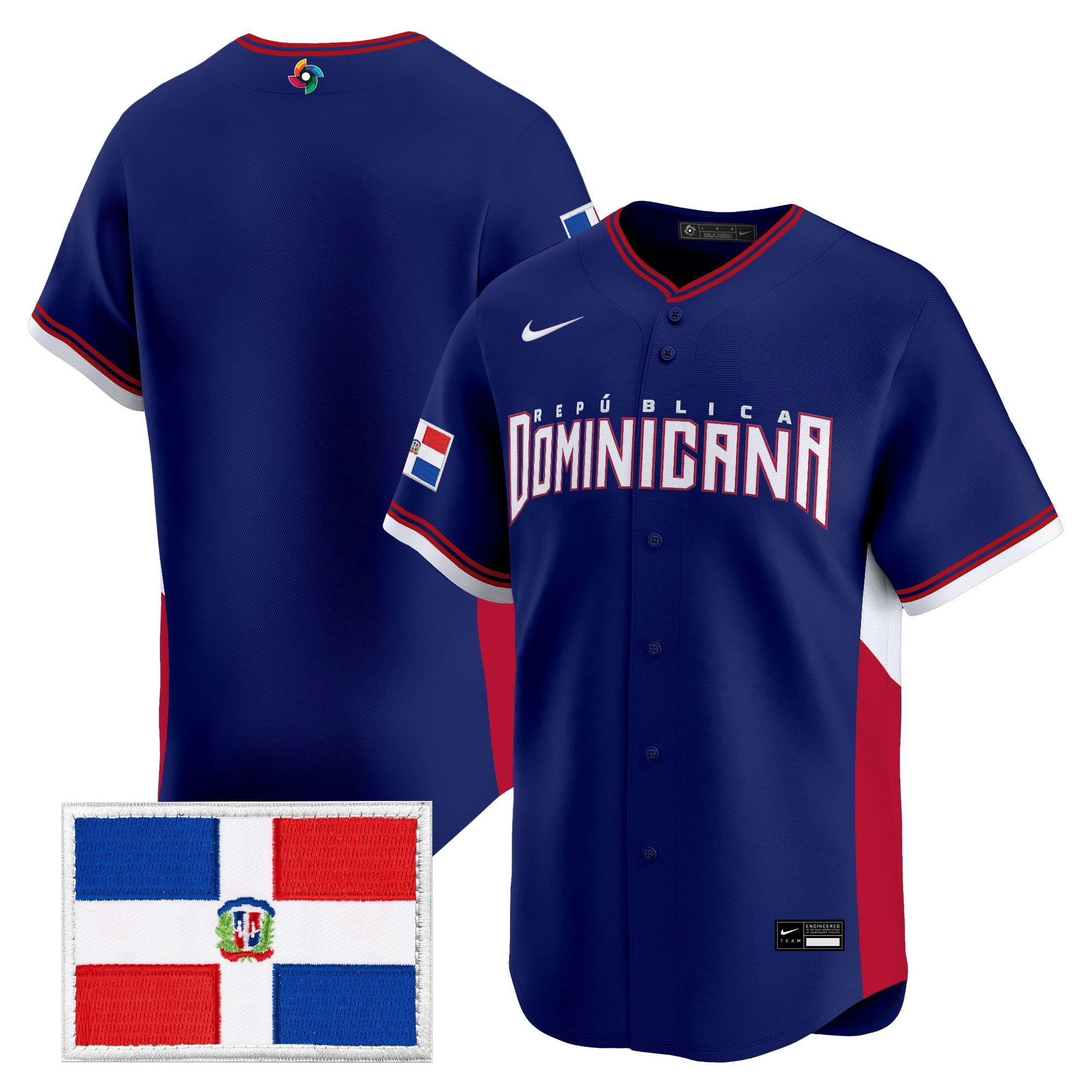 Men's Team Dominican Republic World Baseball Classic Vapor Premier Jersey - All Stitched