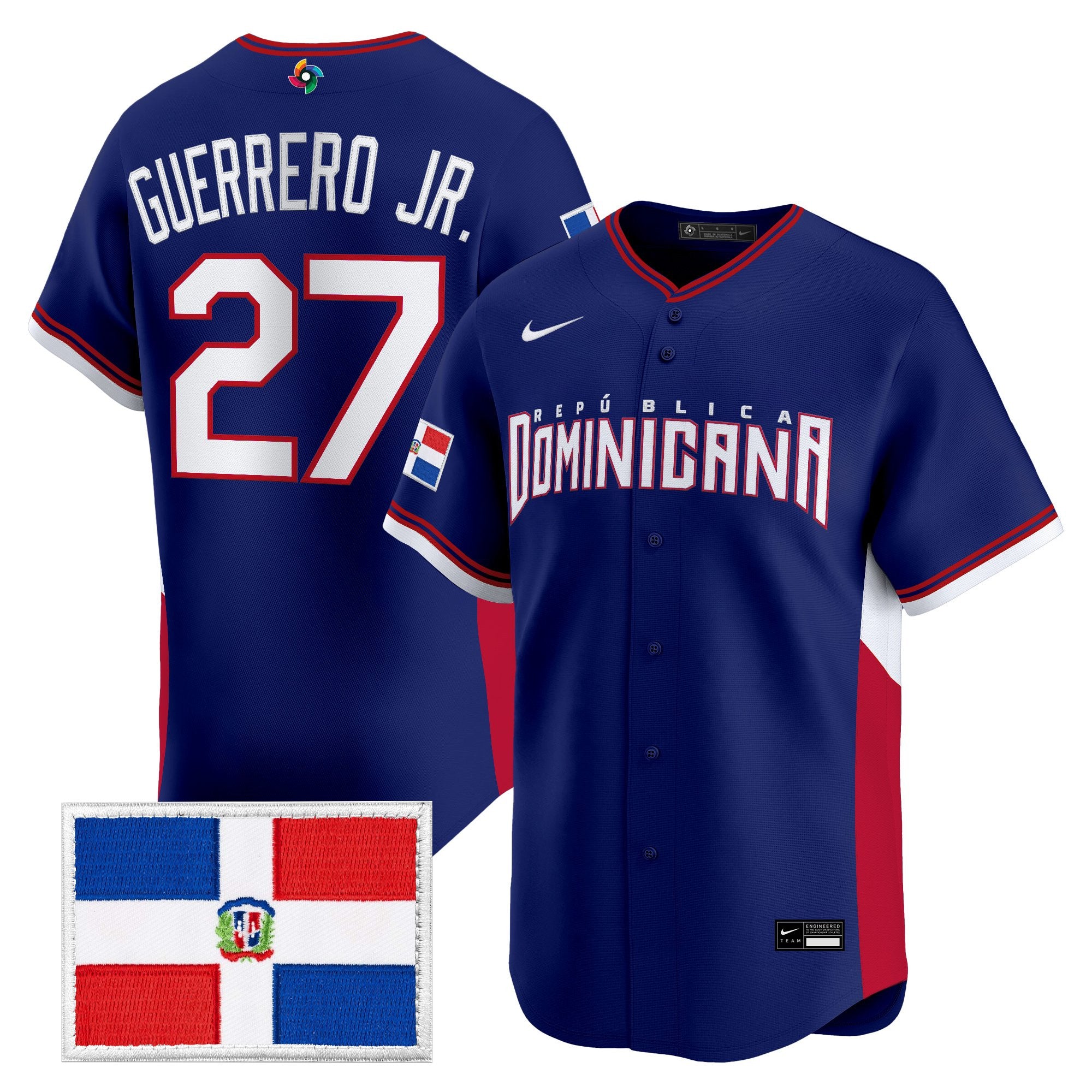Men's Team Dominican Republic World Baseball Classic Vapor Premier Jersey - All Stitched