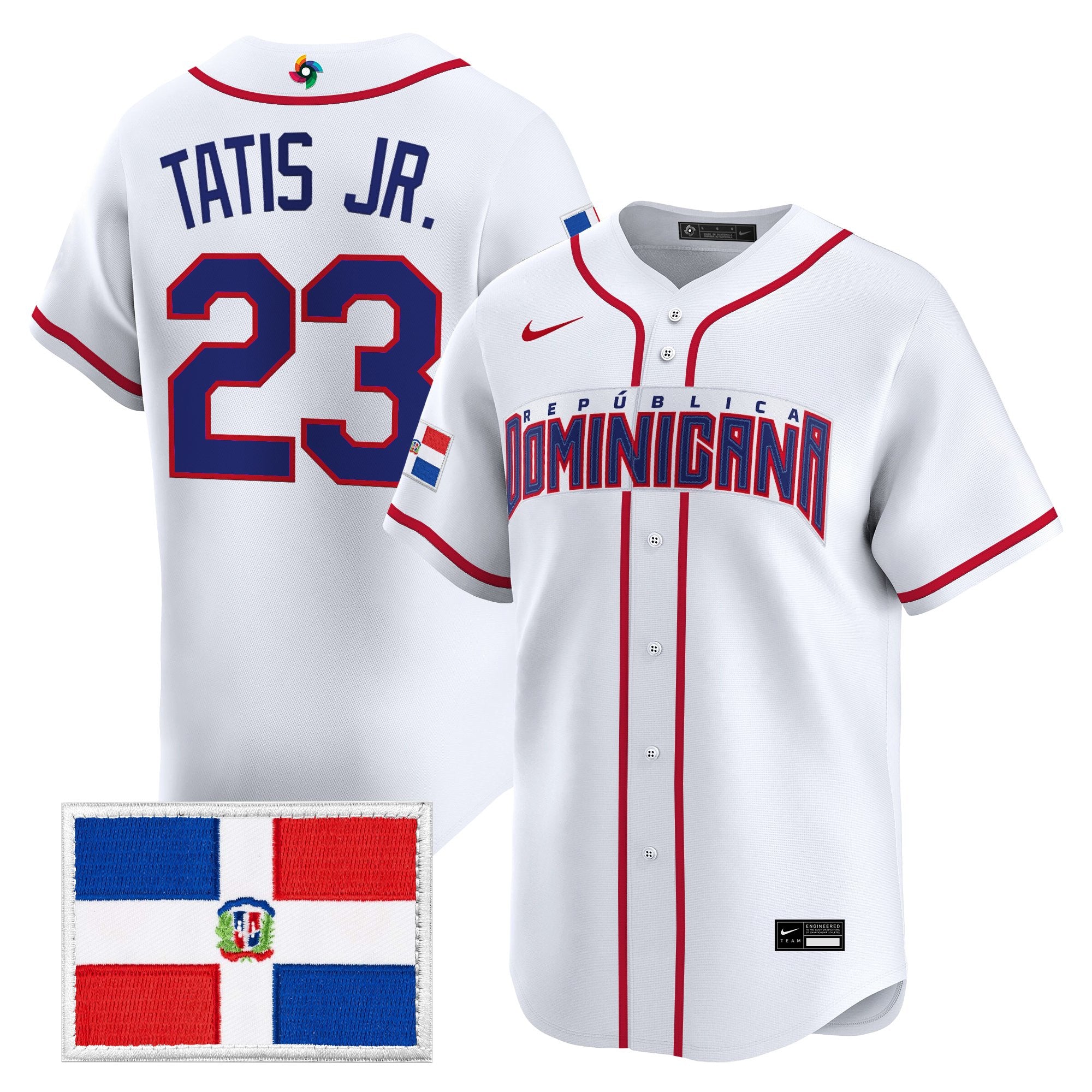 Men's Team Dominican Republic World Baseball Classic Vapor Premier Jersey - All Stitched