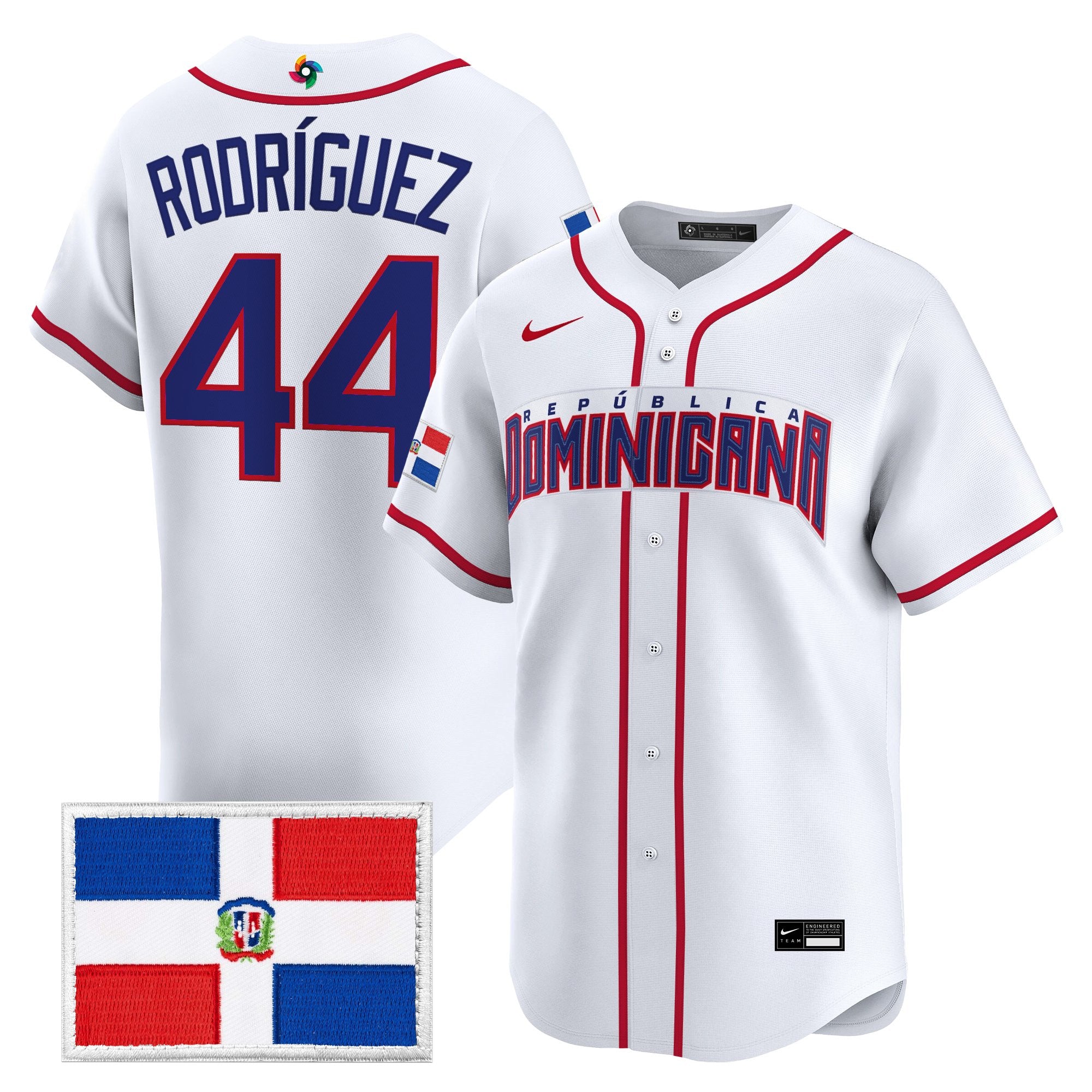 Men's Team Dominican Republic World Baseball Classic Vapor Premier Jersey - All Stitched