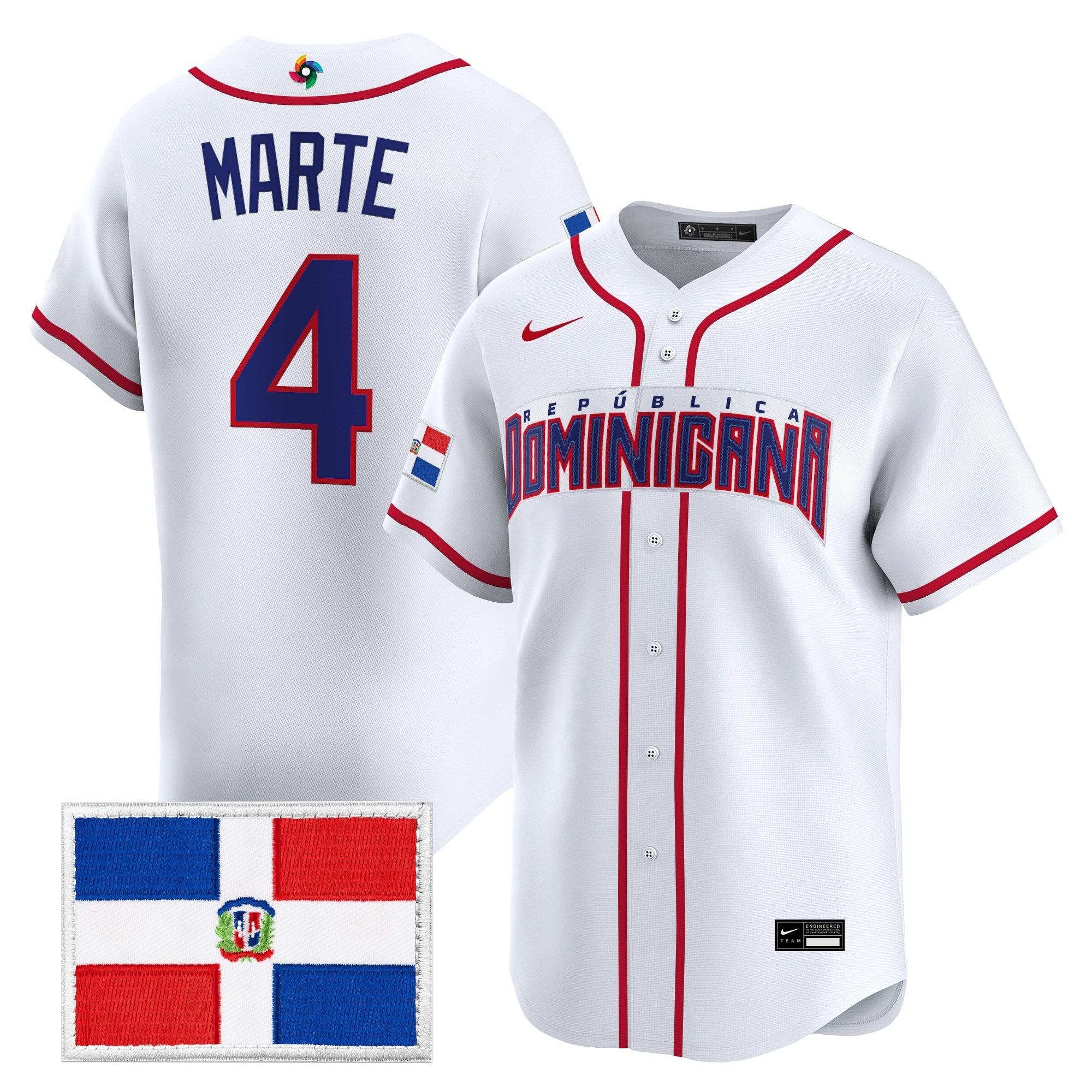 Men's Team Dominican Republic World Baseball Classic Vapor Premier Jersey - All Stitched