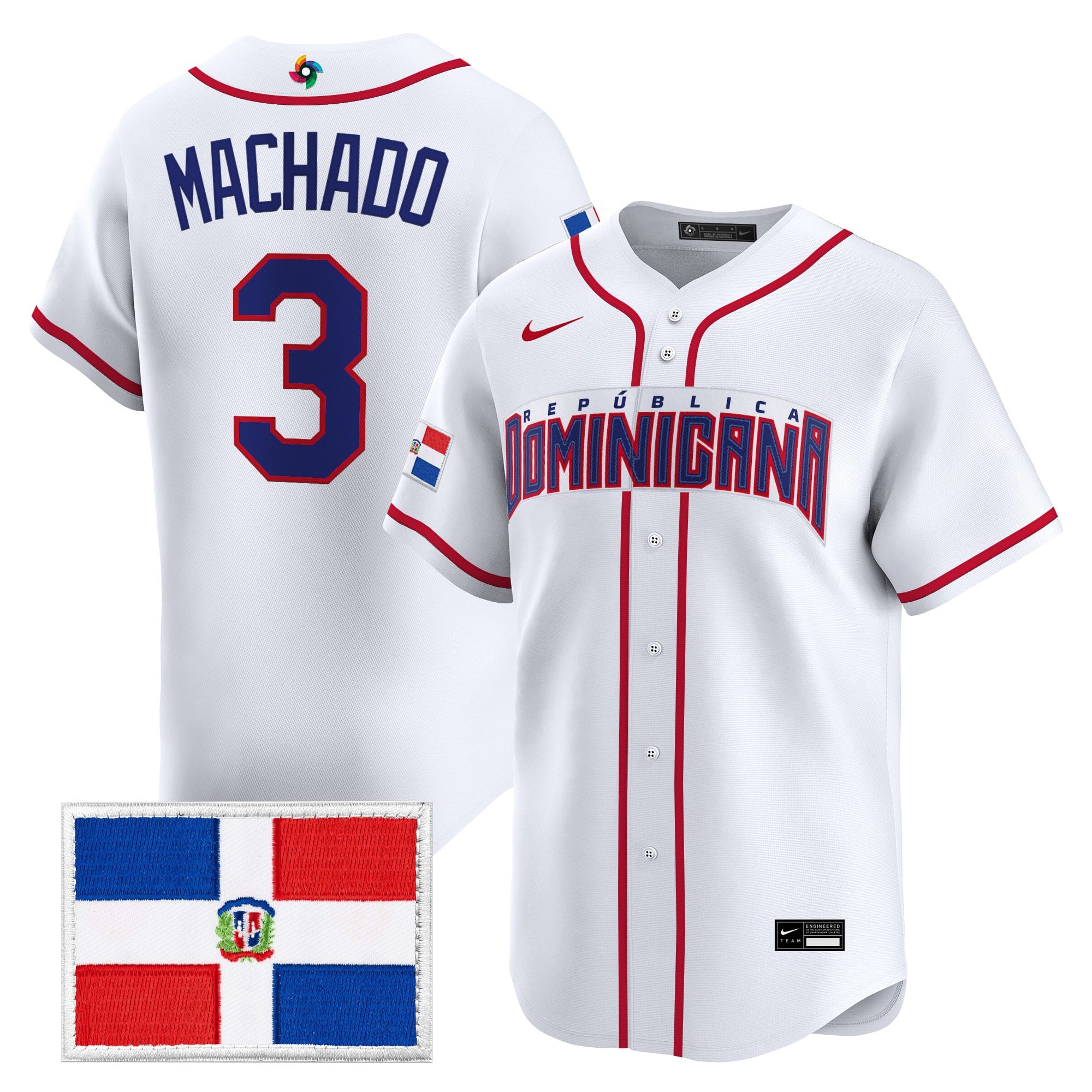 Men's Team Dominican Republic World Baseball Classic Vapor Premier Jersey - All Stitched