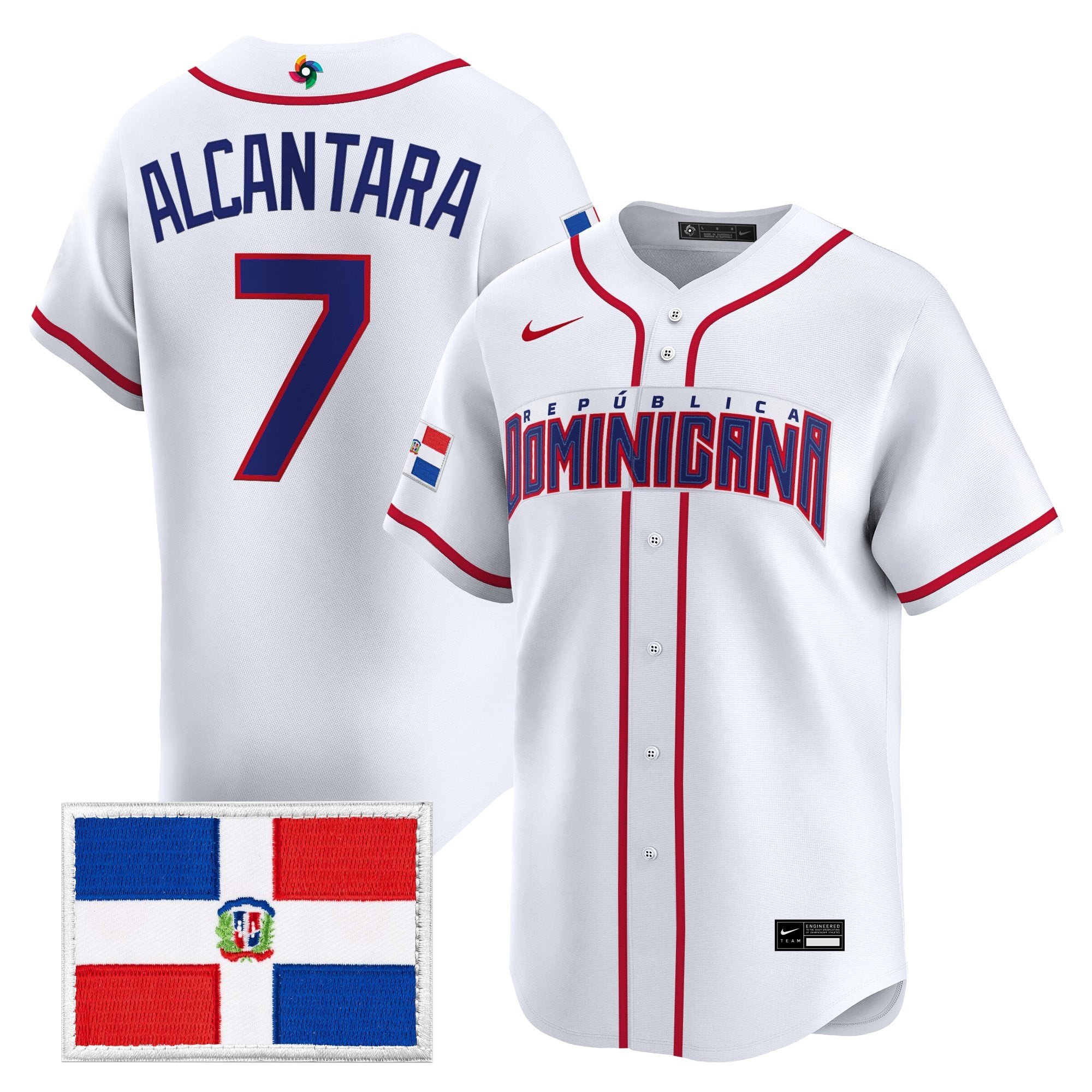 Men's Team Dominican Republic World Baseball Classic Vapor Premier Jersey - All Stitched