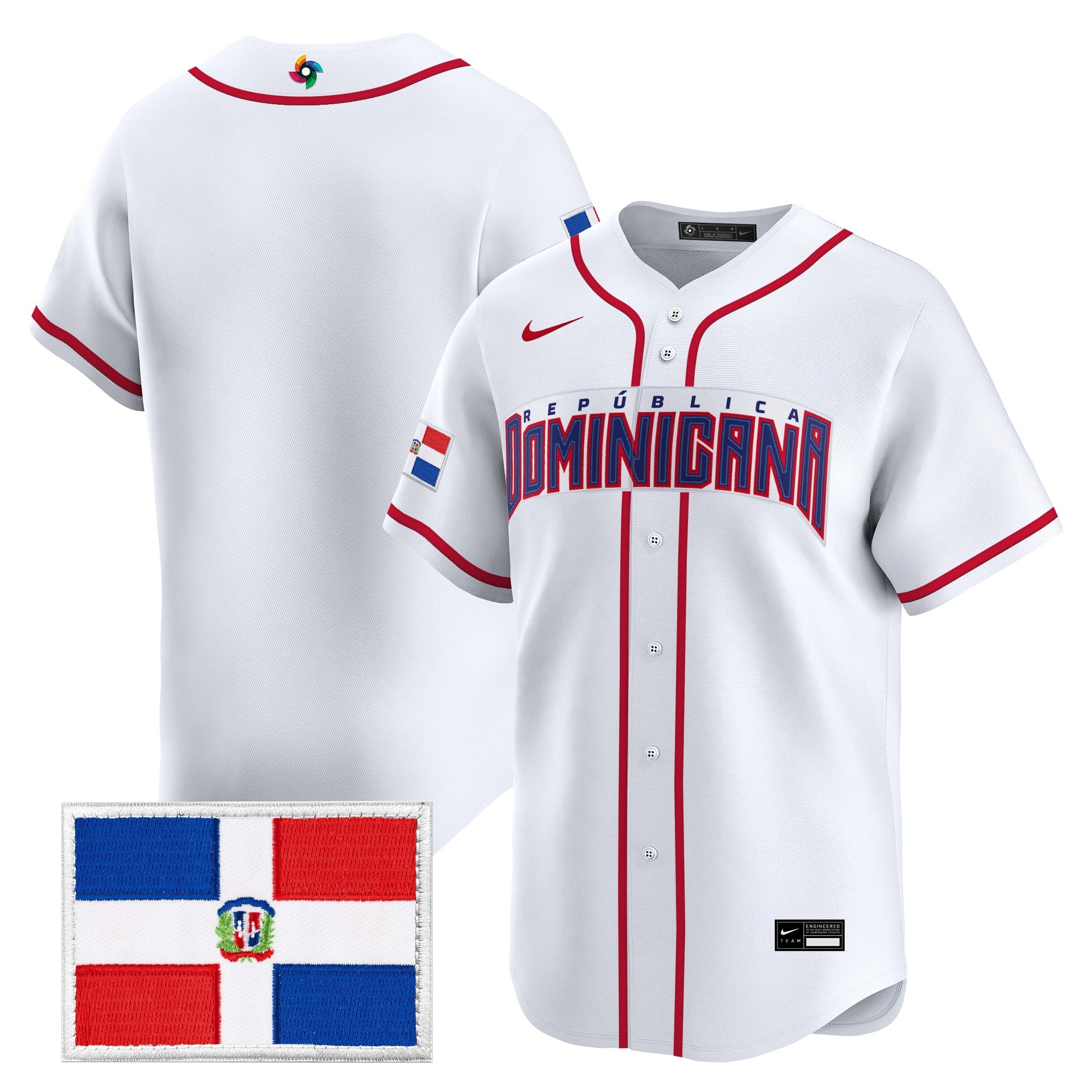 Men's Team Dominican Republic World Baseball Classic Vapor Premier Jersey - All Stitched