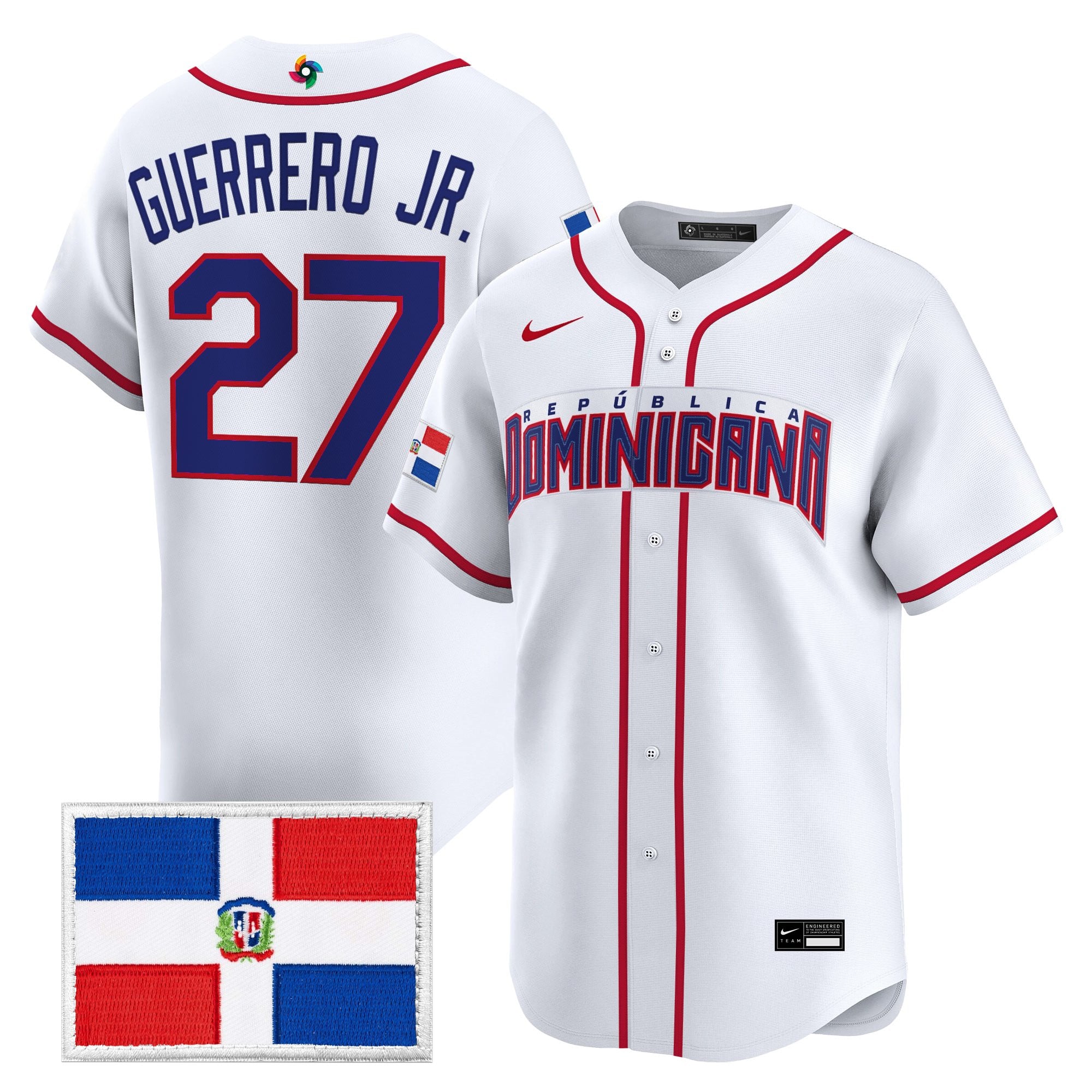 Men's Team Dominican Republic World Baseball Classic Vapor Premier Jersey - All Stitched