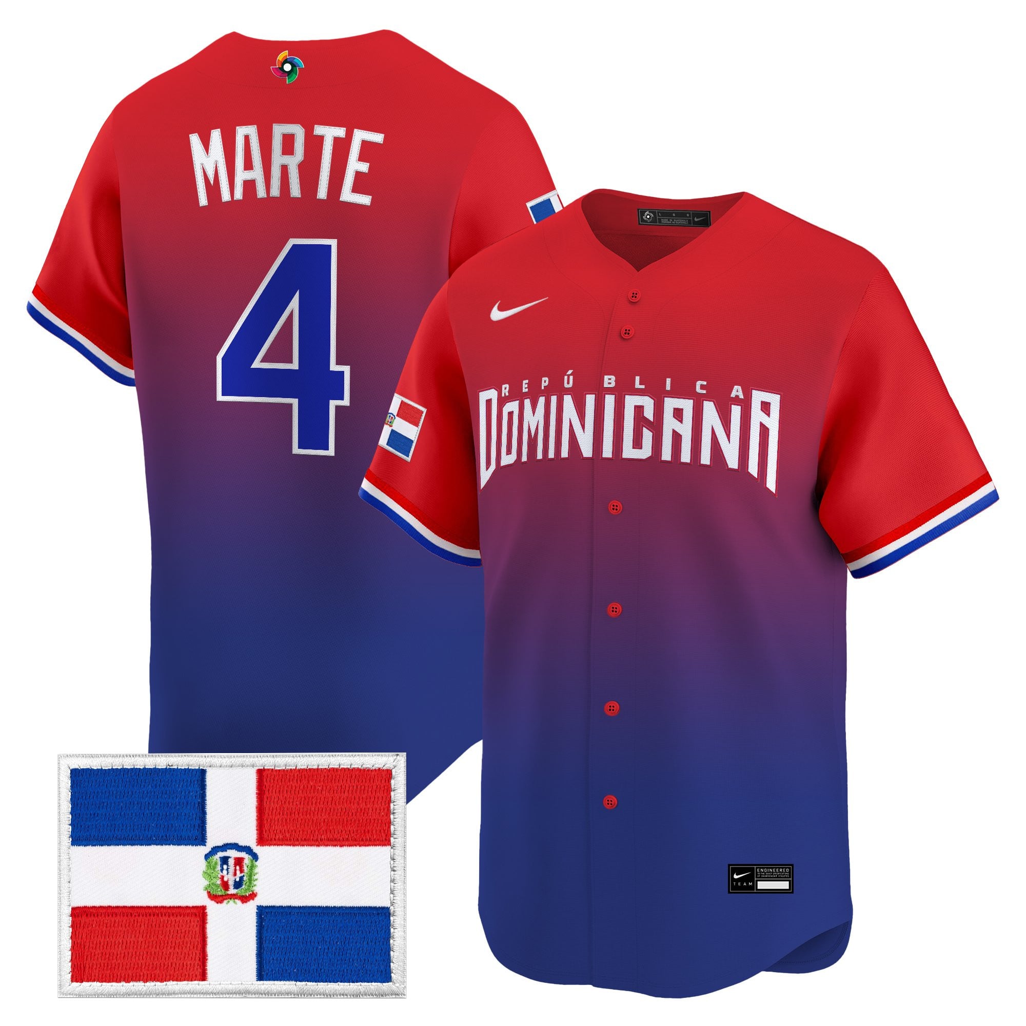 Men's Team Dominican Republic World Baseball Classic Vapor Premier Jersey - All Stitched