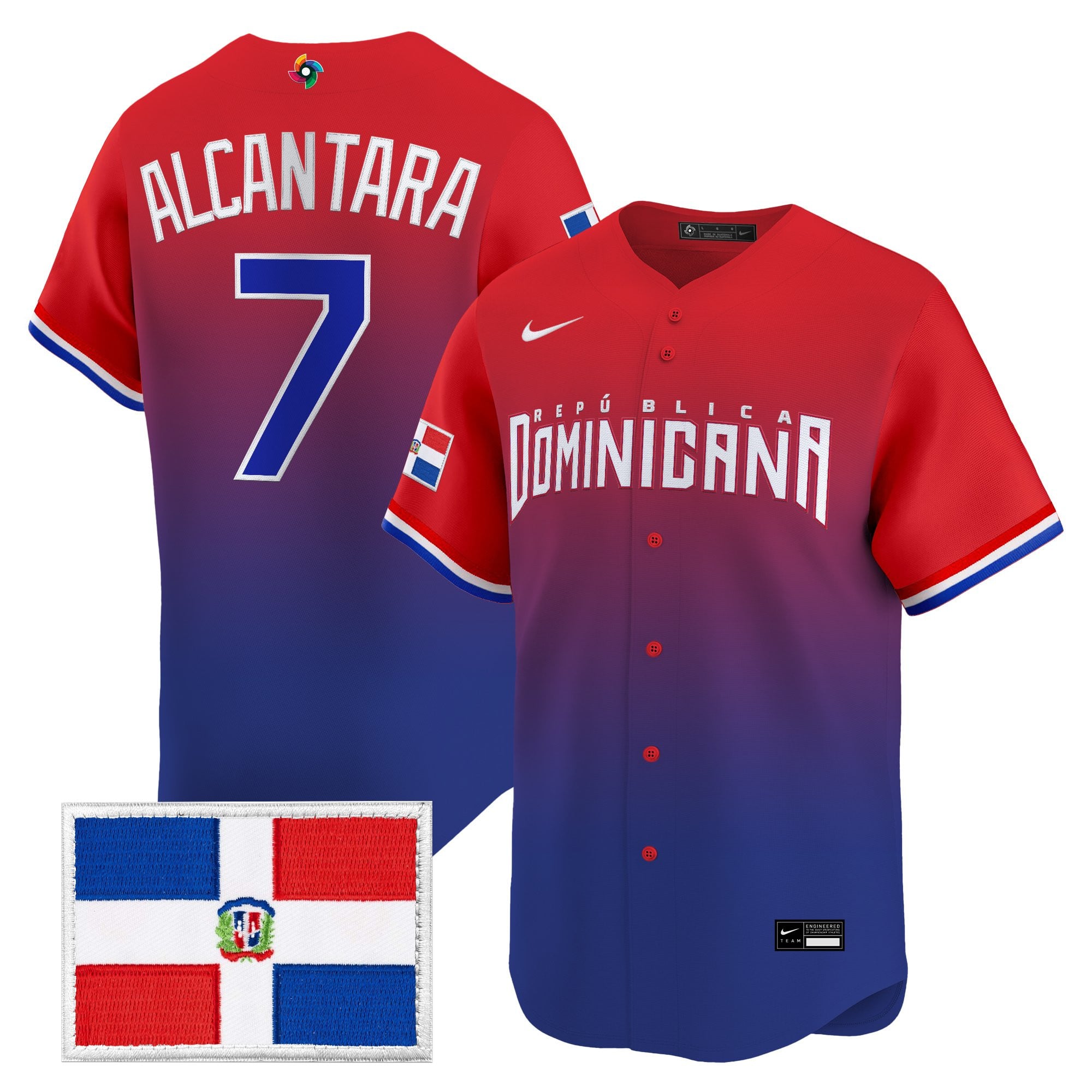 Men's Team Dominican Republic World Baseball Classic Vapor Premier Jersey - All Stitched