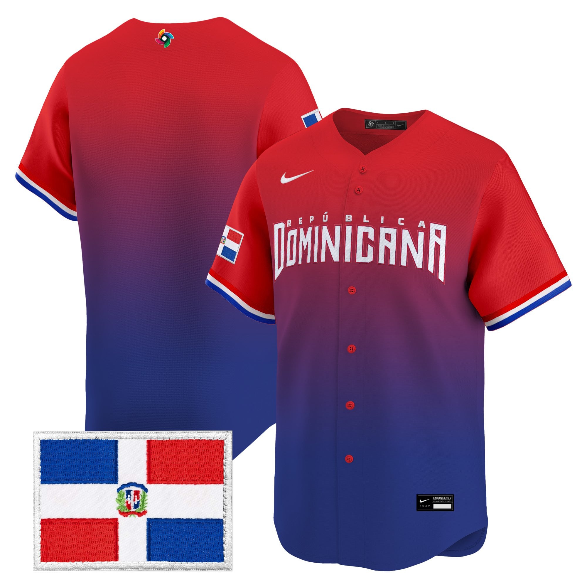 Men's Team Dominican Republic World Baseball Classic Vapor Premier Jersey - All Stitched