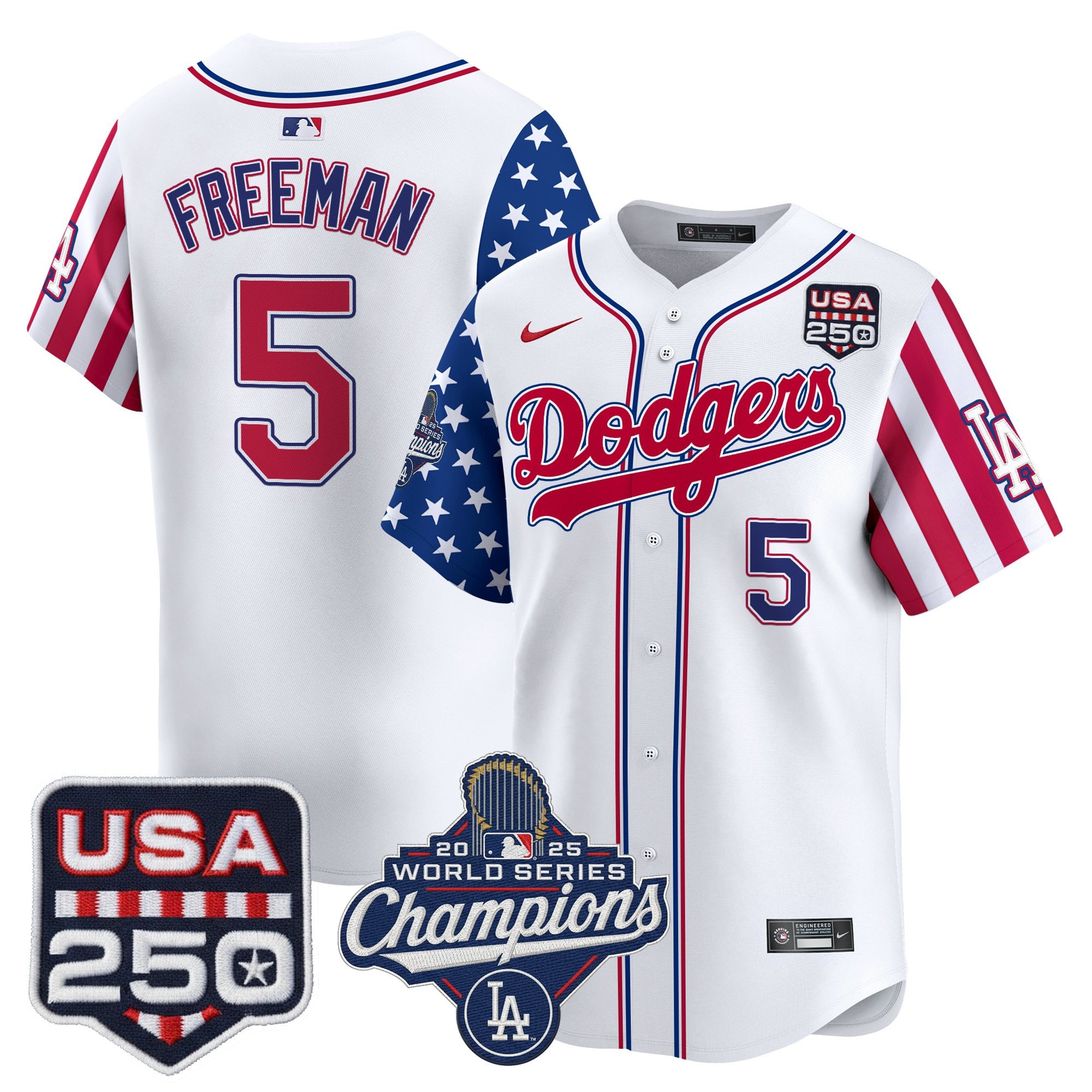 Men's Los Angeles Dodgers "America250 Edition" Vapor Premier Limited Jersey V2 - All Stitched